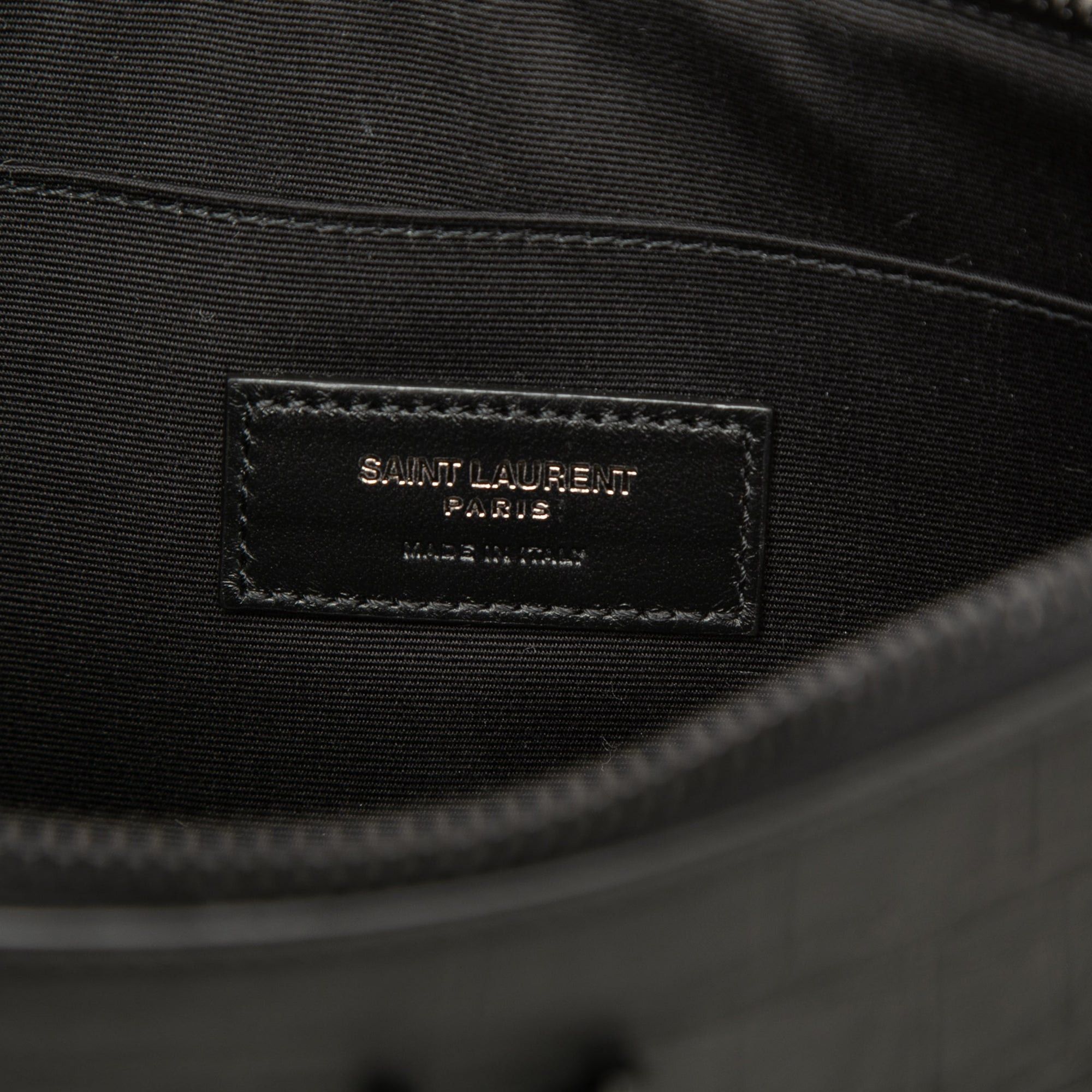 Saint Laurent Paris Croc Embossed Leather Monogram iPad Case Size ONE SIZE - 5 Thumbnail