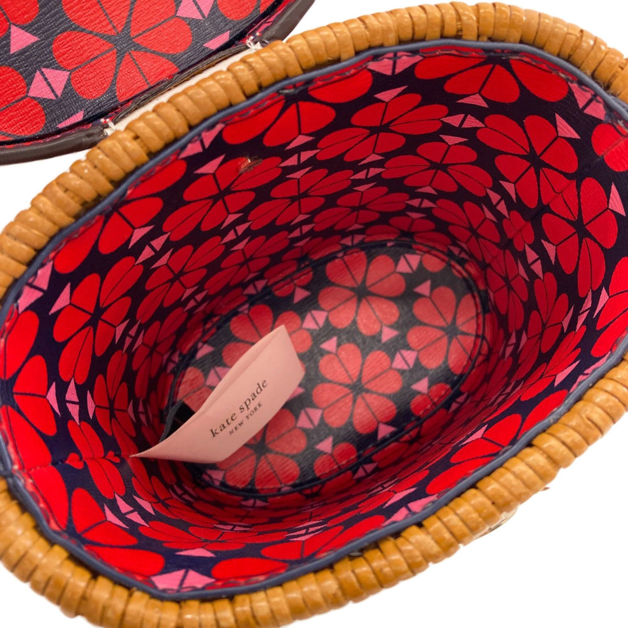 Kate Spade Kate Spade Mini Bucket Basket Bag 2-Way Shoulder Leather/Rattan Women's kate spade Size ONE SIZE - 5 Thumbnail