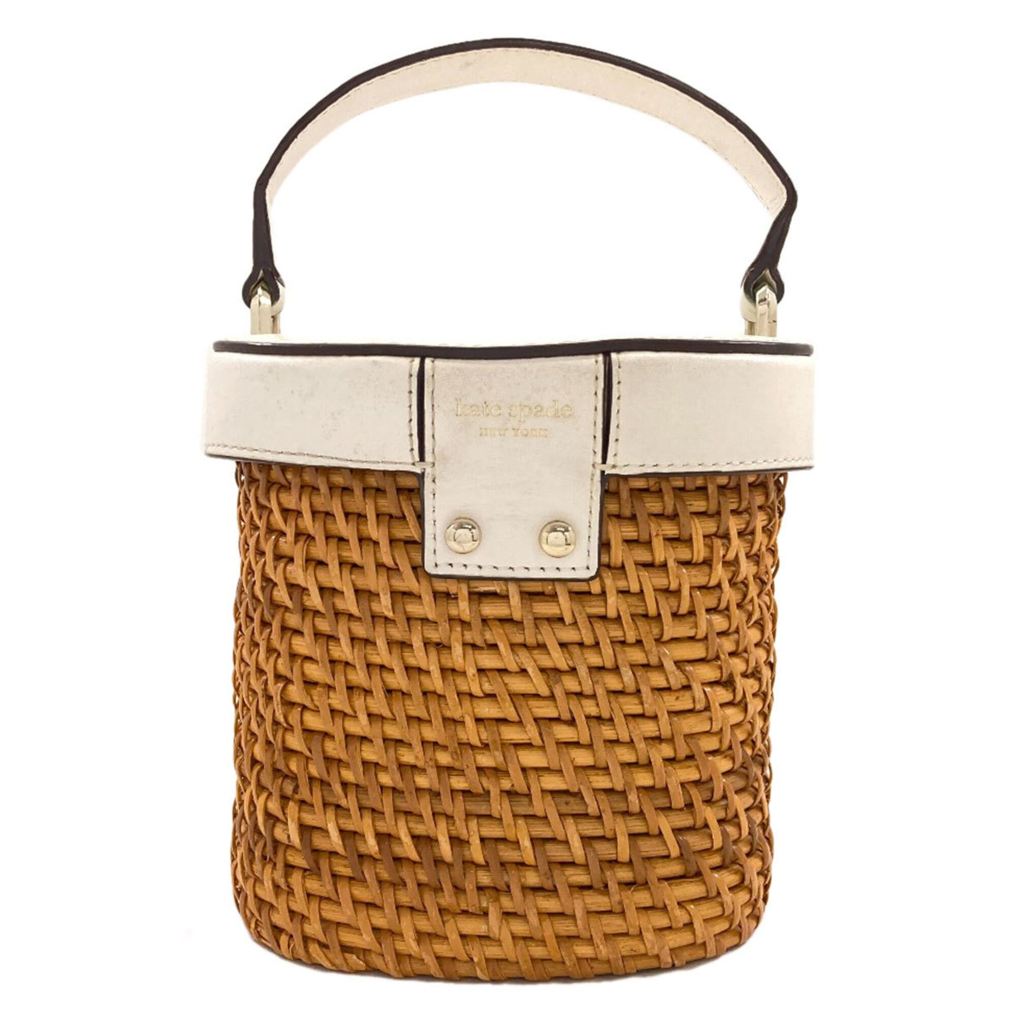 Kate Spade Kate Spade Mini Bucket Basket Bag 2-Way Shoulder Leather/Rattan Women's kate spade Size ONE SIZE - 2 Thumbnail