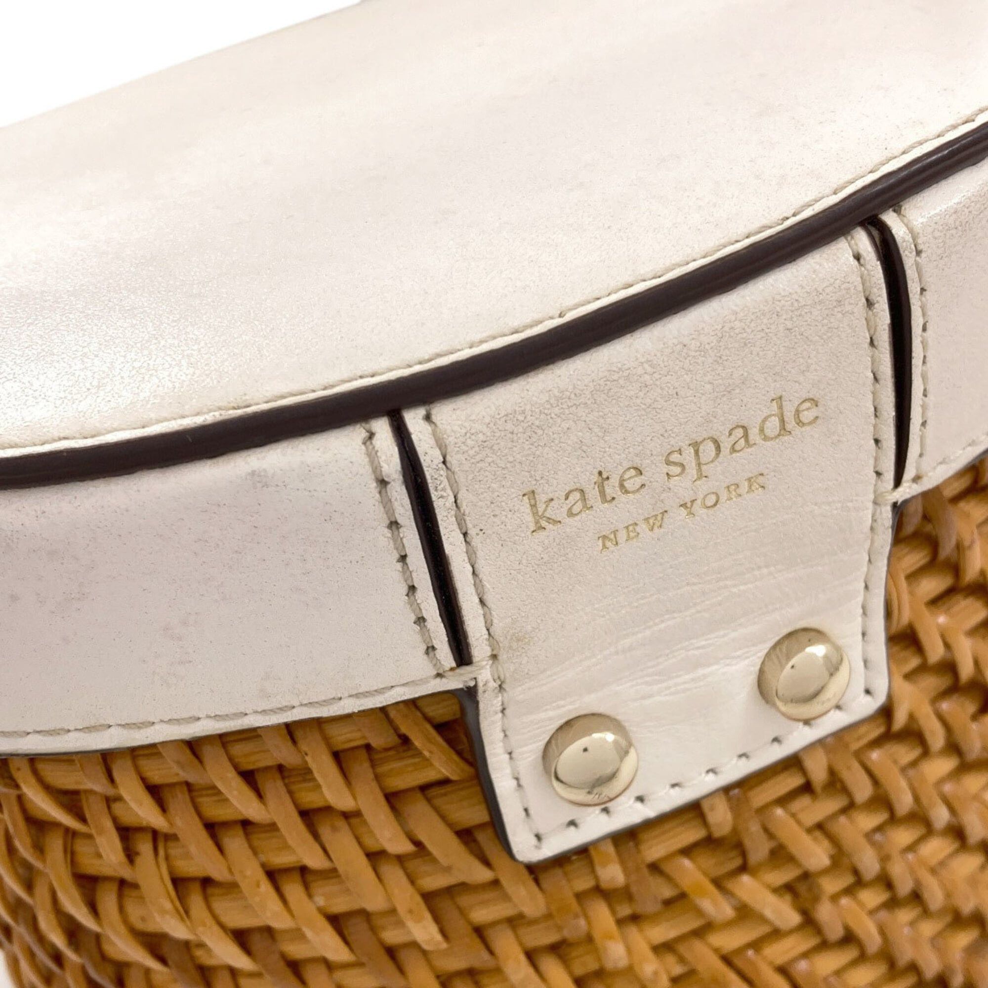 Kate Spade Kate Spade Mini Bucket Basket Bag 2-Way Shoulder Leather/Rattan Women's kate spade Size ONE SIZE - 10 Thumbnail