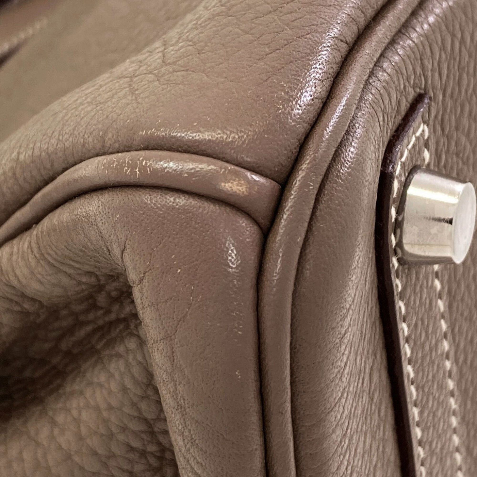 Hermes Hermes Birkin 30 Etoupe Silver Hardware Togo Leather Handbag for Women HERMES Size ONE SIZE - 22 Thumbnail