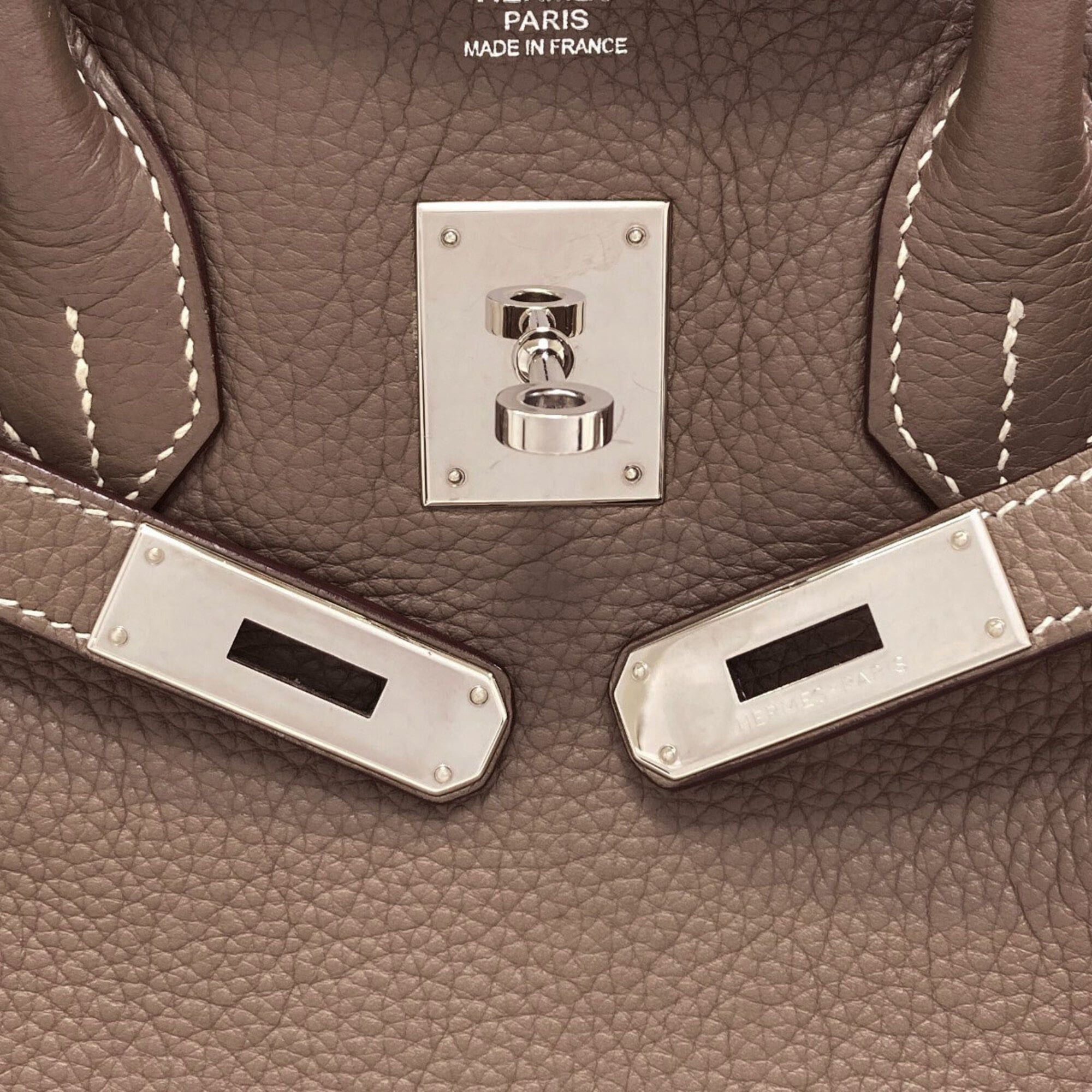 Hermes Hermes Birkin 30 Etoupe Silver Hardware Togo Leather Handbag for Women HERMES Size ONE SIZE - 20 Thumbnail