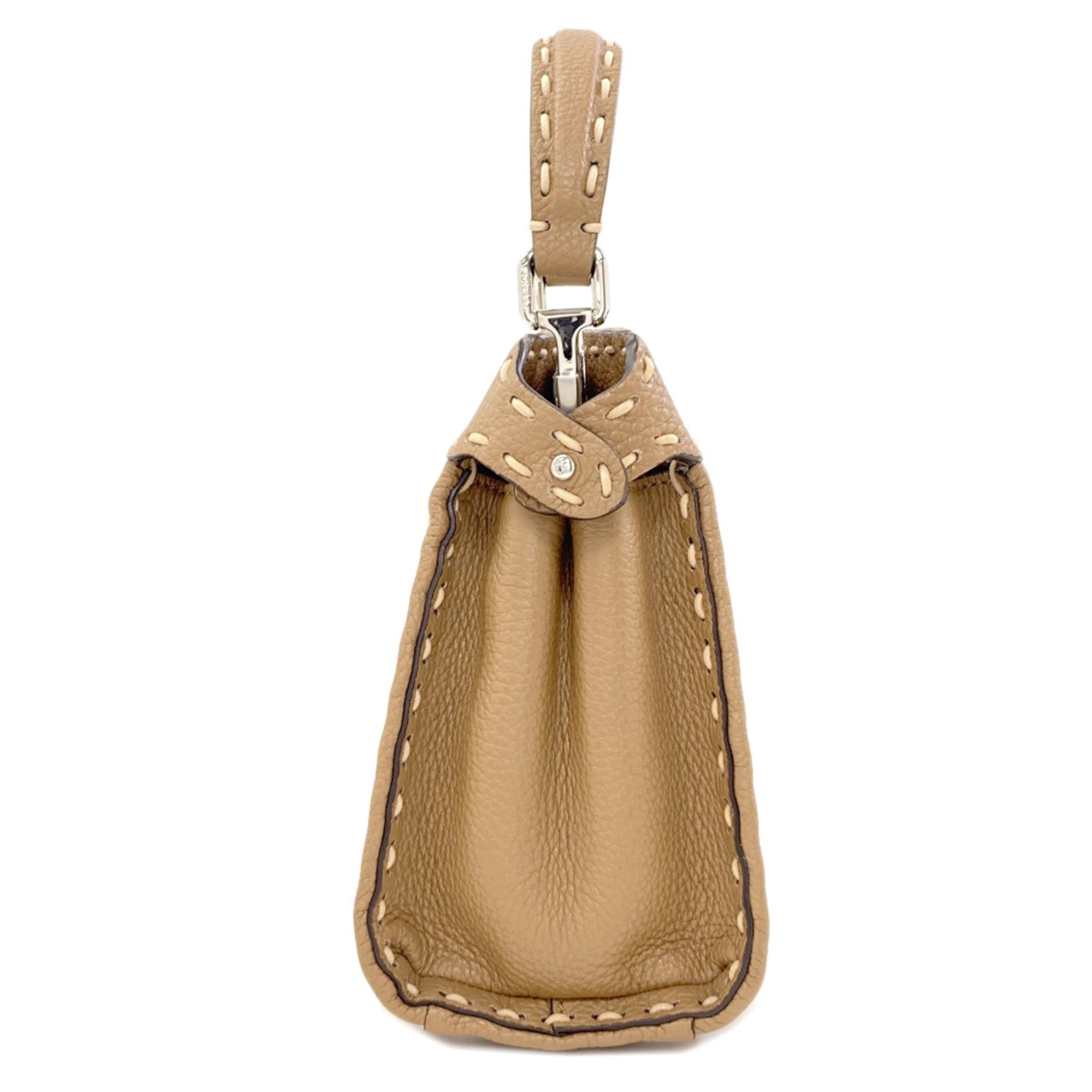 Fendi Fendi Peekaboo Mini Selleria Pecan Stripe 2-Way Handbag Canvas Women's FENDI Size ONE SIZE - 3 Thumbnail