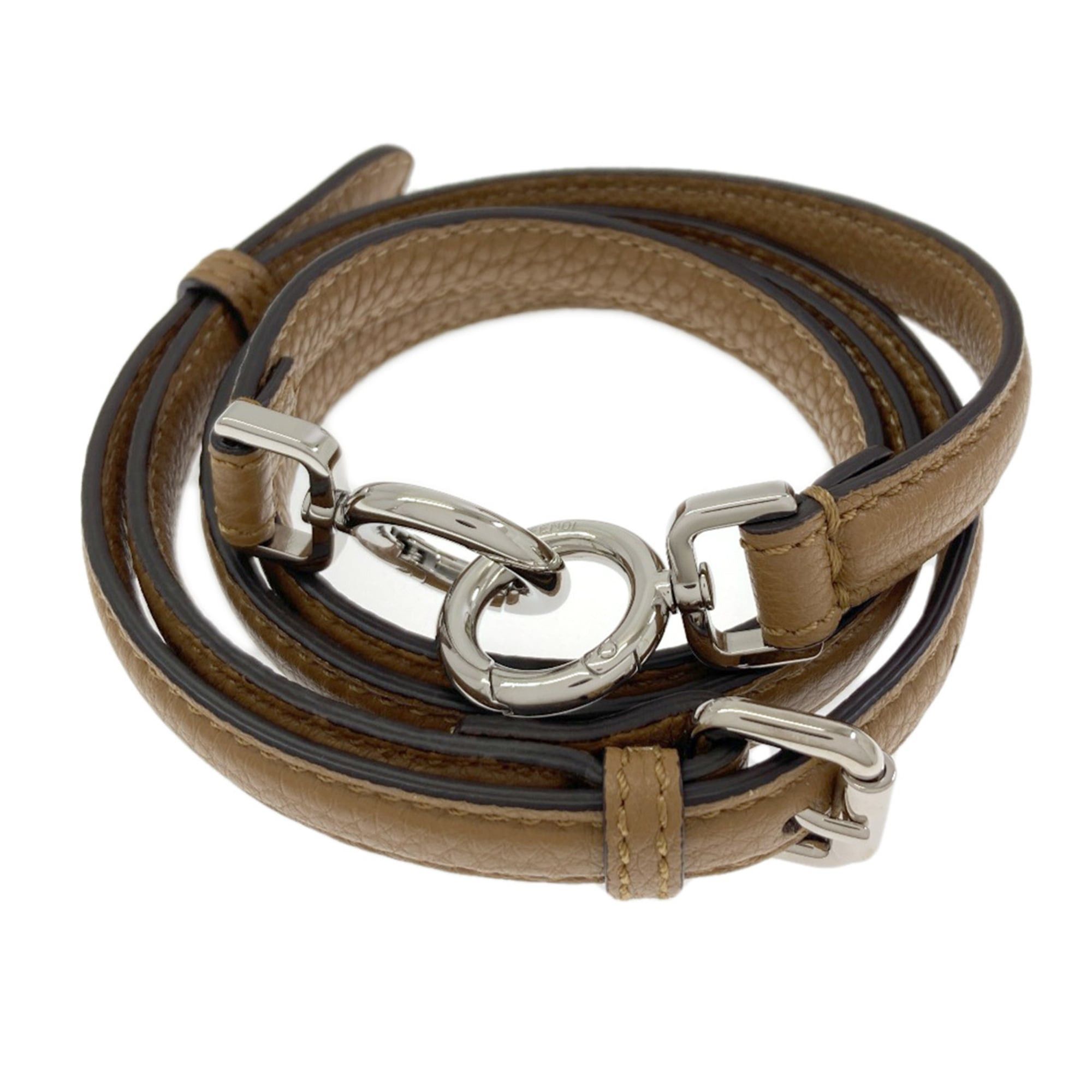 Fendi Fendi Peekaboo Mini Selleria Pecan Stripe 2-Way Handbag Canvas Women's FENDI Size ONE SIZE - 7 Thumbnail