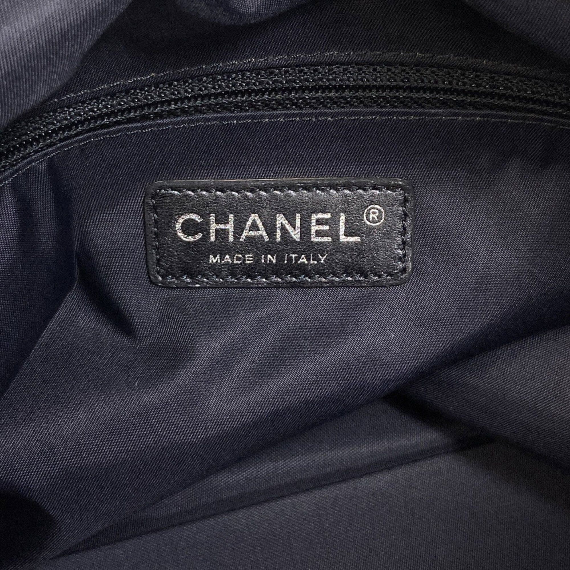 Chanel Chanel Paris Biarritz Tote PM, Silver Hardware, Bag, Coated Canvas, Women's CHANEL Size ONE SIZE - 6 Thumbnail