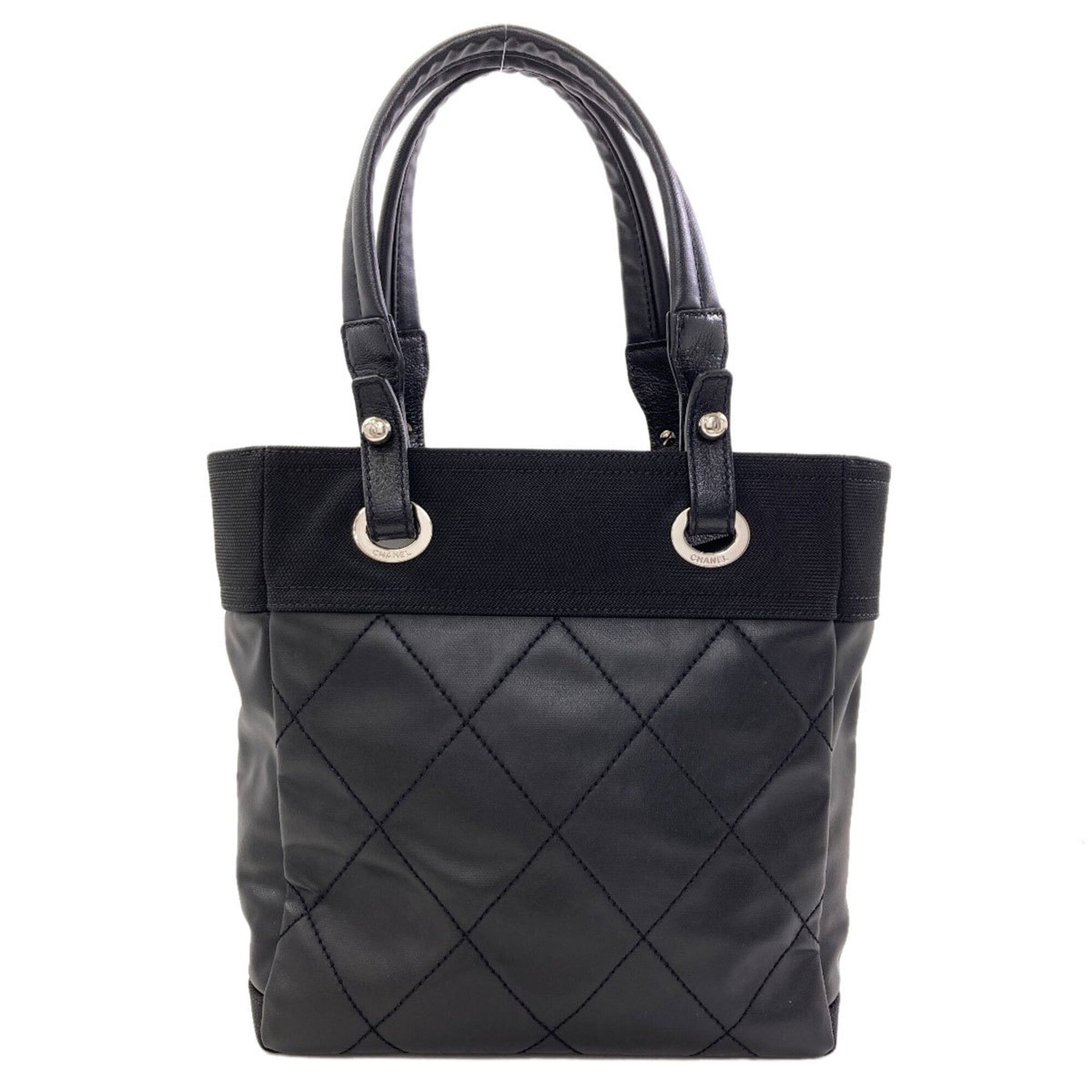 Chanel Chanel Paris Biarritz Tote PM, Silver Hardware, Bag, Coated Canvas, Women's CHANEL Size ONE SIZE - 2 Thumbnail