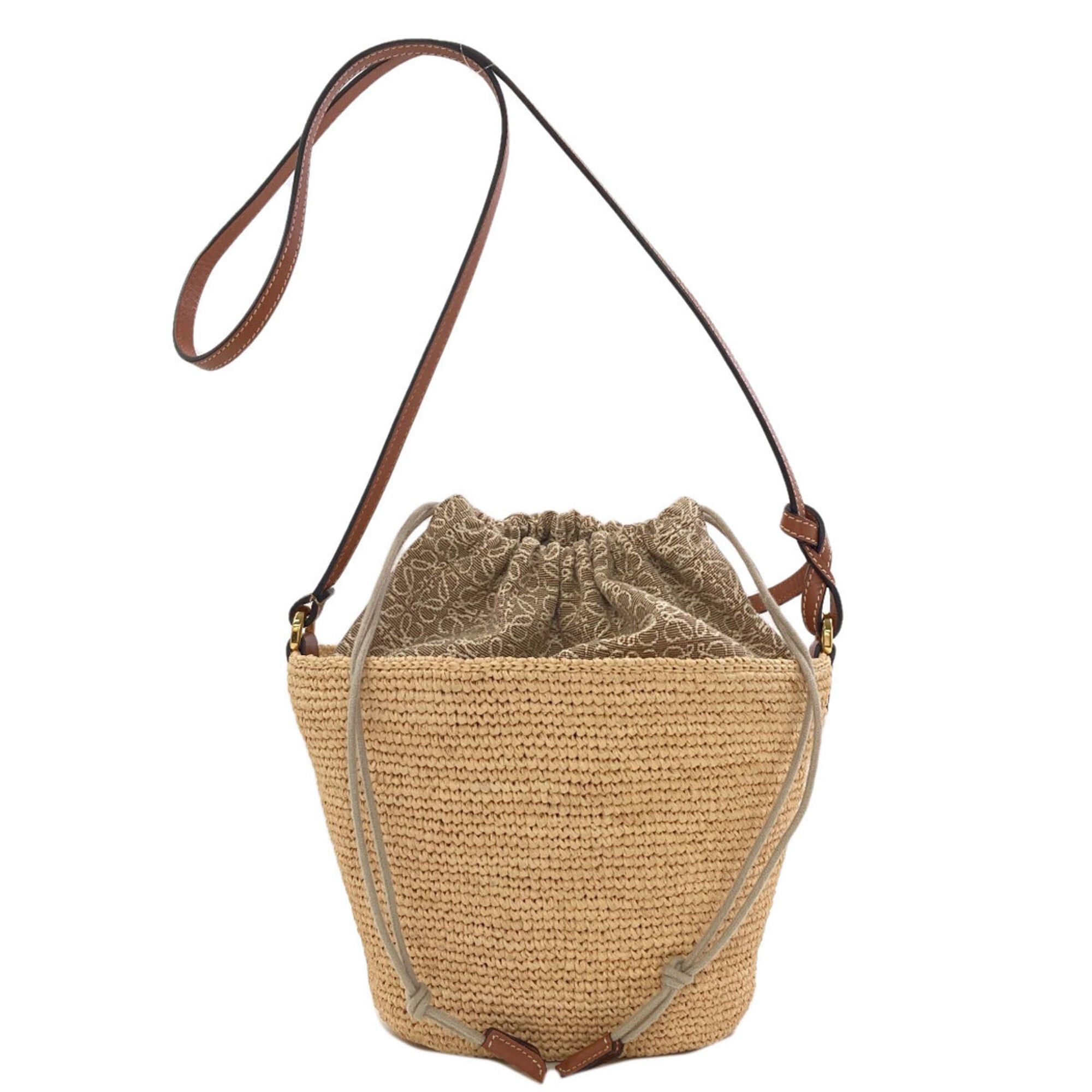 Loewe Loewe Slit Pochette Shoulder Bag, Raffia, Women's LOEWE Size ONE SIZE - 2 Thumbnail