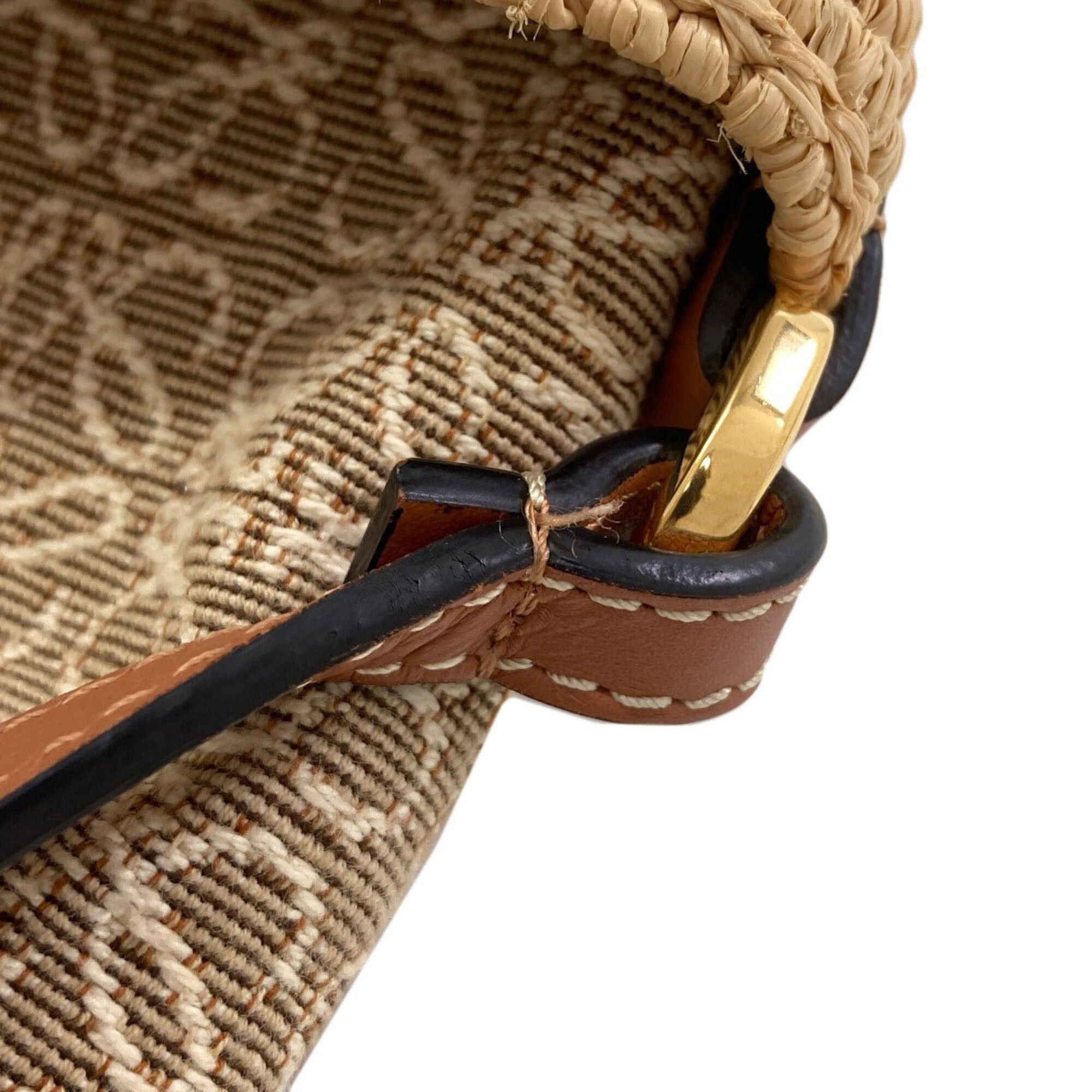 Loewe Loewe Slit Pochette Shoulder Bag, Raffia, Women's LOEWE Size ONE SIZE - 10 Thumbnail