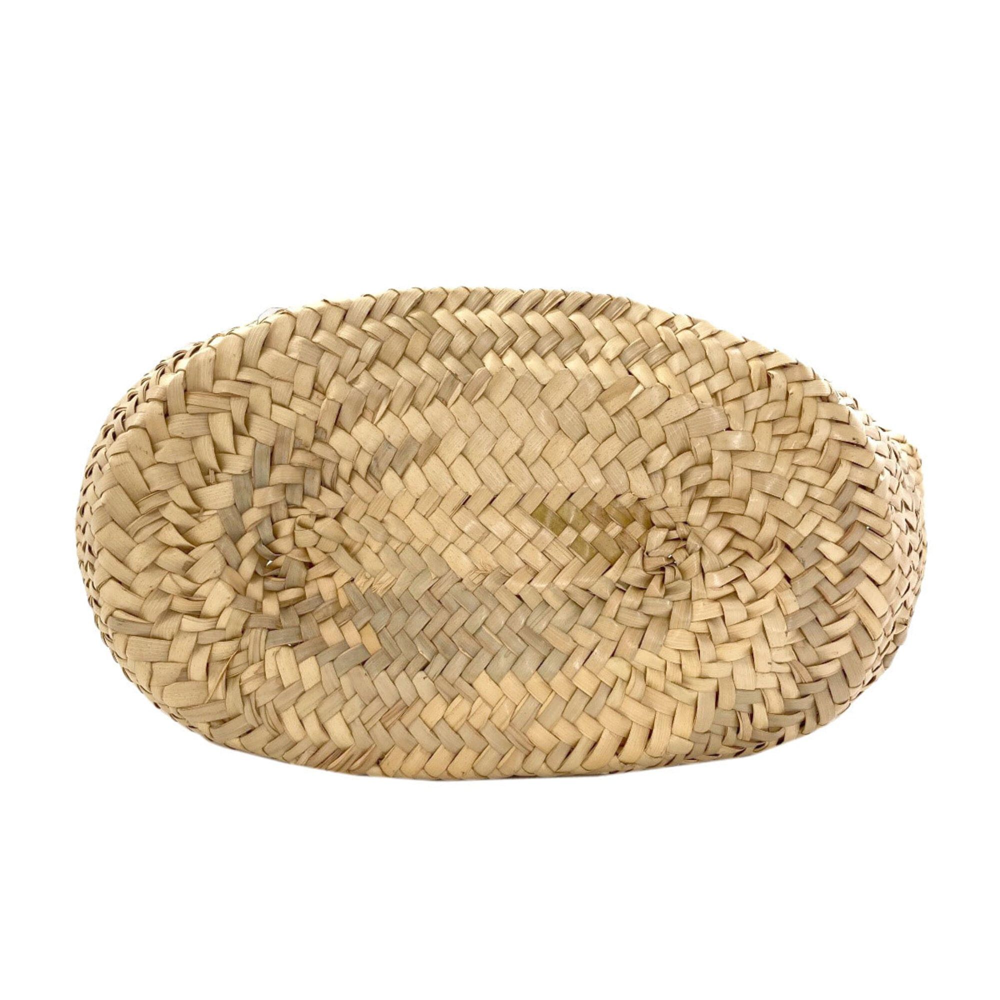 Celine Celine Classic Panier Triomphe Basket Bag 2-Way Handbag Raffia Women's CELINE Size ONE SIZE - 4 Thumbnail