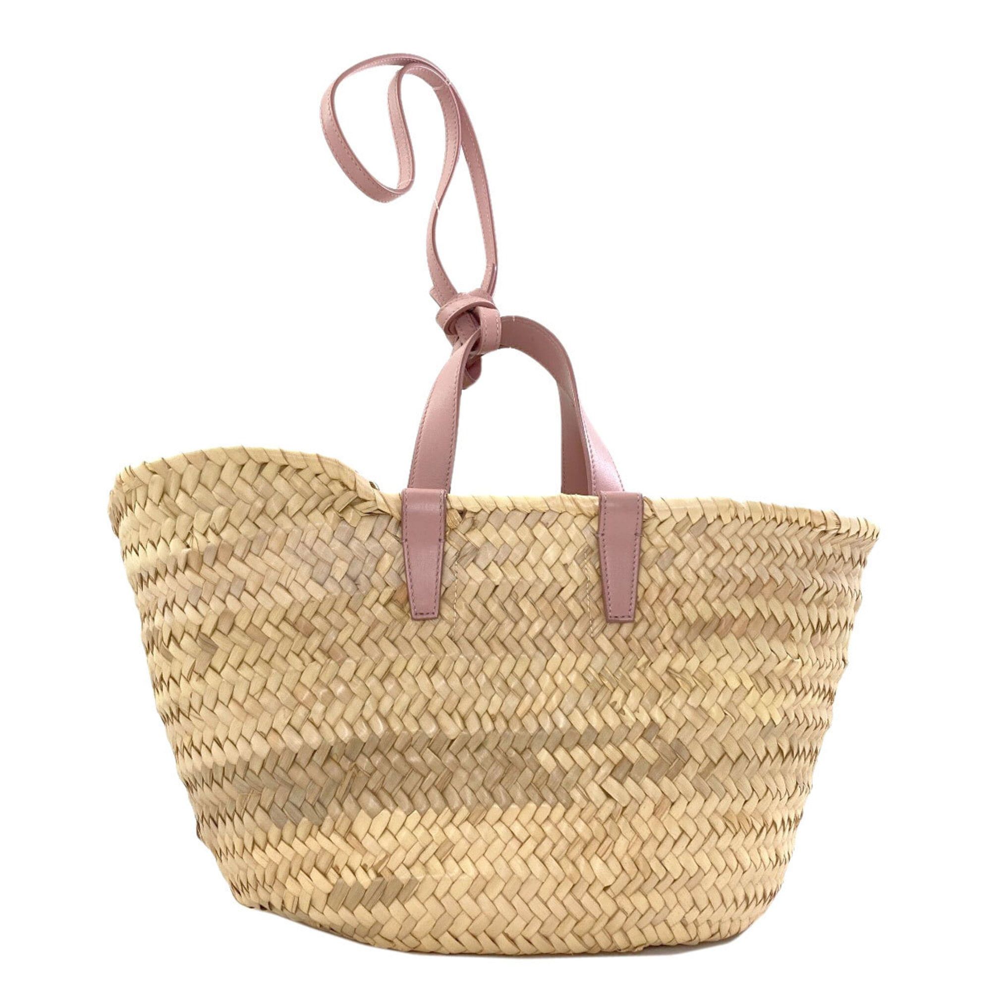 Celine Celine Classic Panier Triomphe Basket Bag 2-Way Handbag Raffia Women's CELINE Size ONE SIZE - 2 Thumbnail