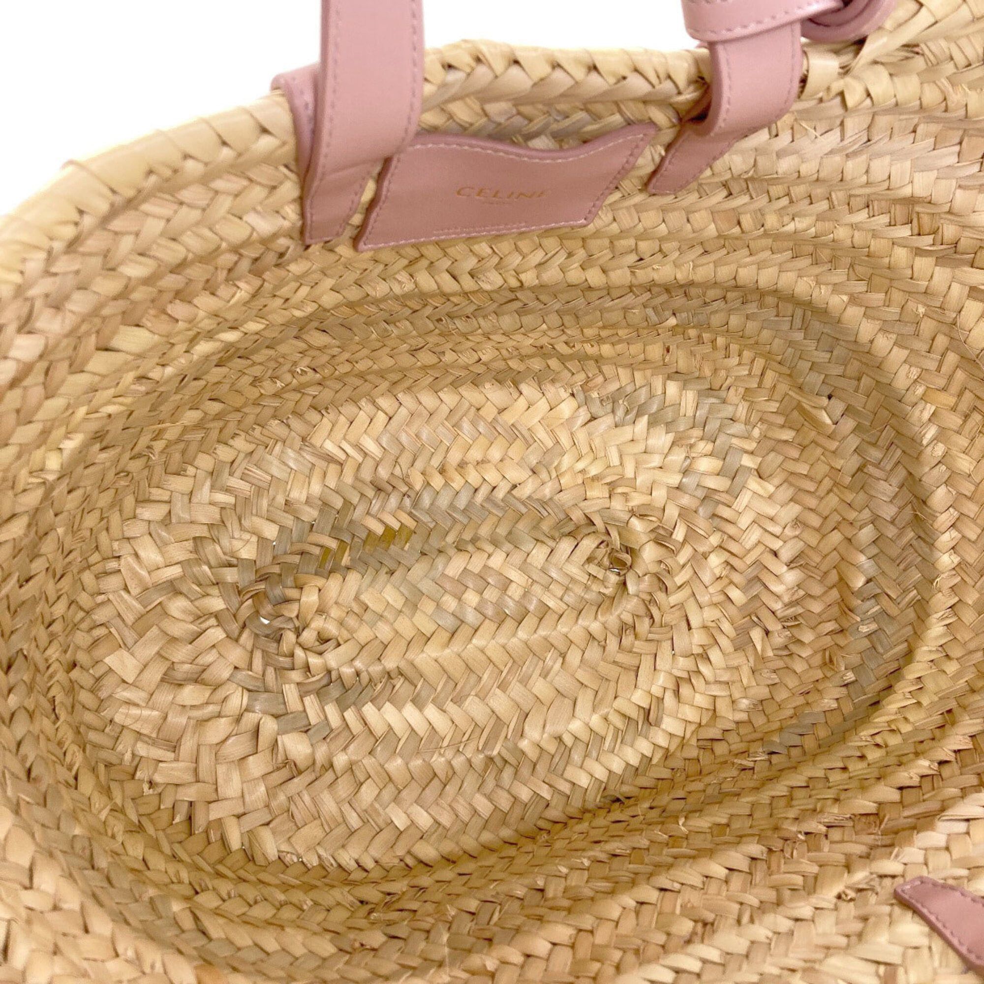 Celine Celine Classic Panier Triomphe Basket Bag 2-Way Handbag Raffia Women's CELINE Size ONE SIZE - 5 Thumbnail