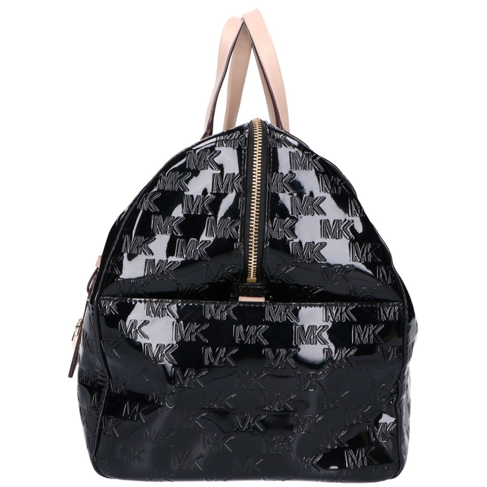 Michael Kors MICHAEL KORS Grayson Embossed Logo Patent Satchel Extra Large Boston Bag Black Women's Size ONE SIZE - 2 Thumbnail