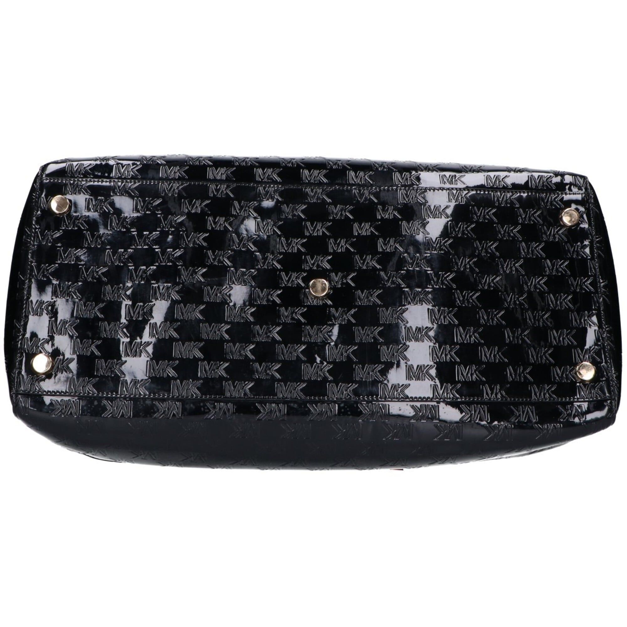 Michael Kors MICHAEL KORS Grayson Embossed Logo Patent Satchel Extra Large Boston Bag Black Women's Size ONE SIZE - 5 Thumbnail