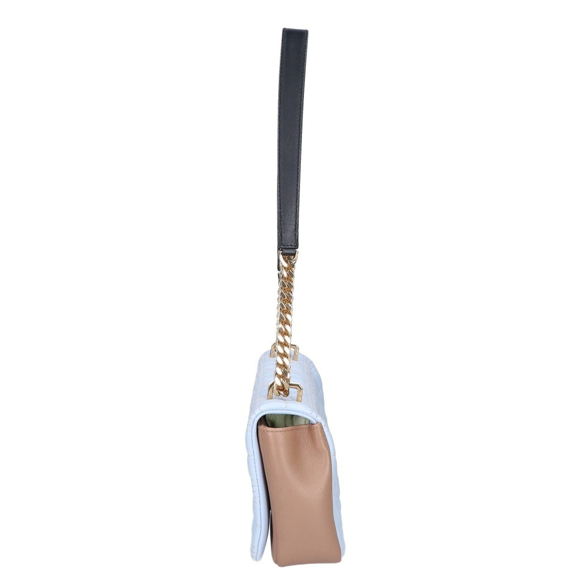 Burberry BURBERRY Laura TB Logo Flap Chain Shoulder Bag, Light Blue/Beige, Women's Size ONE SIZE - 2 Thumbnail