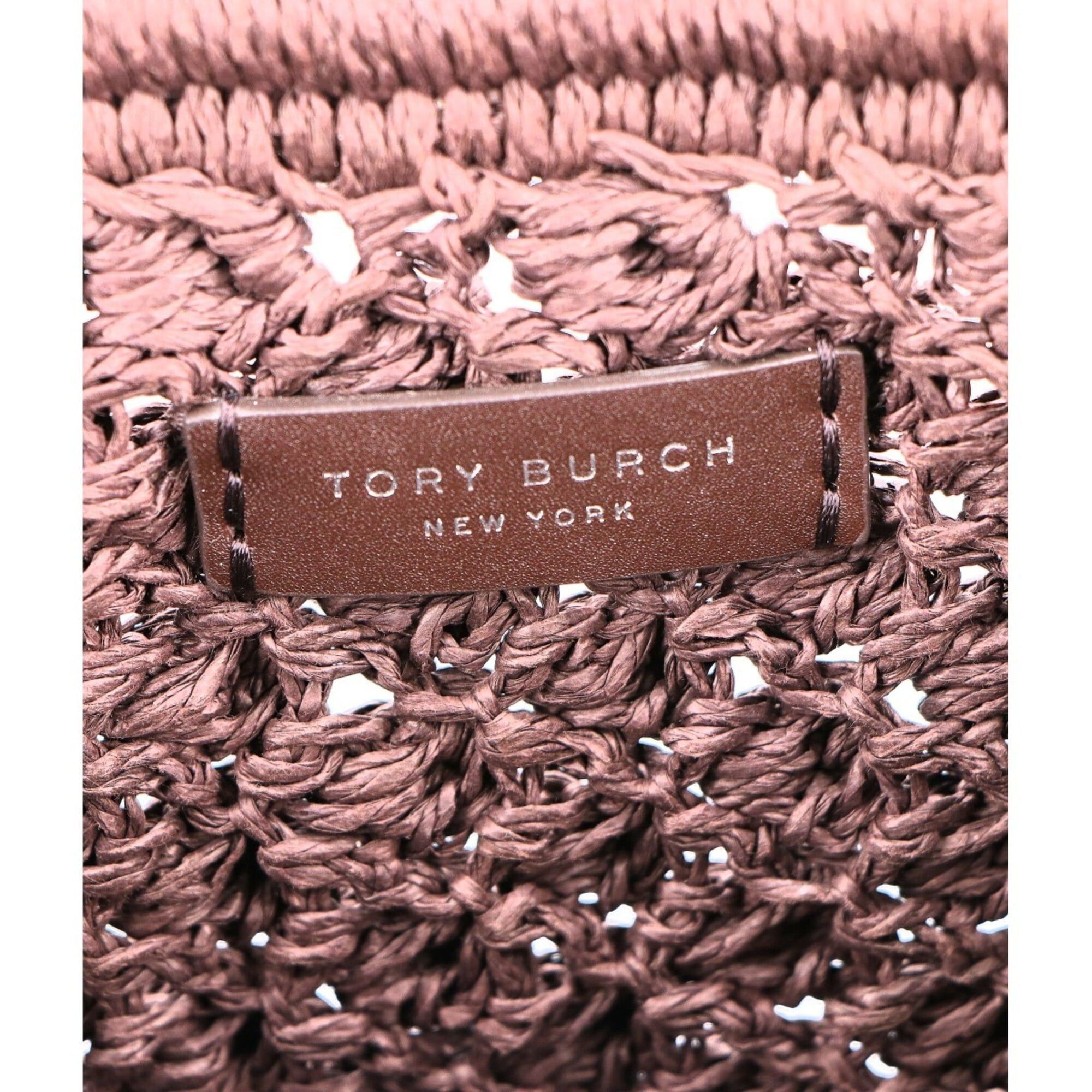 Tory Burch Tory Burch Ella Hand-Crocheted Popcorn Bucket Bag, Brown, Women's Handbag Size ONE SIZE - 7 Thumbnail