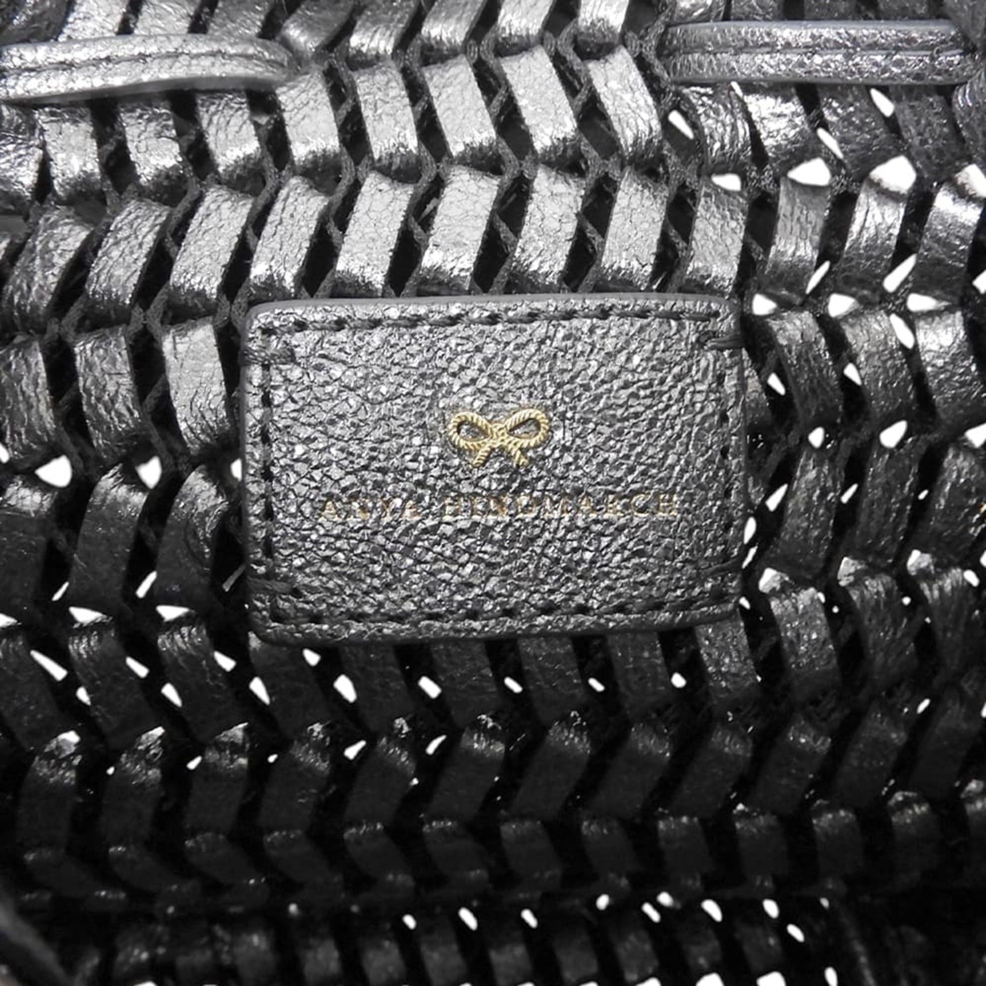 Anya Hindmarch Anya Hindmarch Neeson Tiny 2-Way Shoulder Bag for Women, Metallic Gray. Size ONE SIZE - 6 Thumbnail