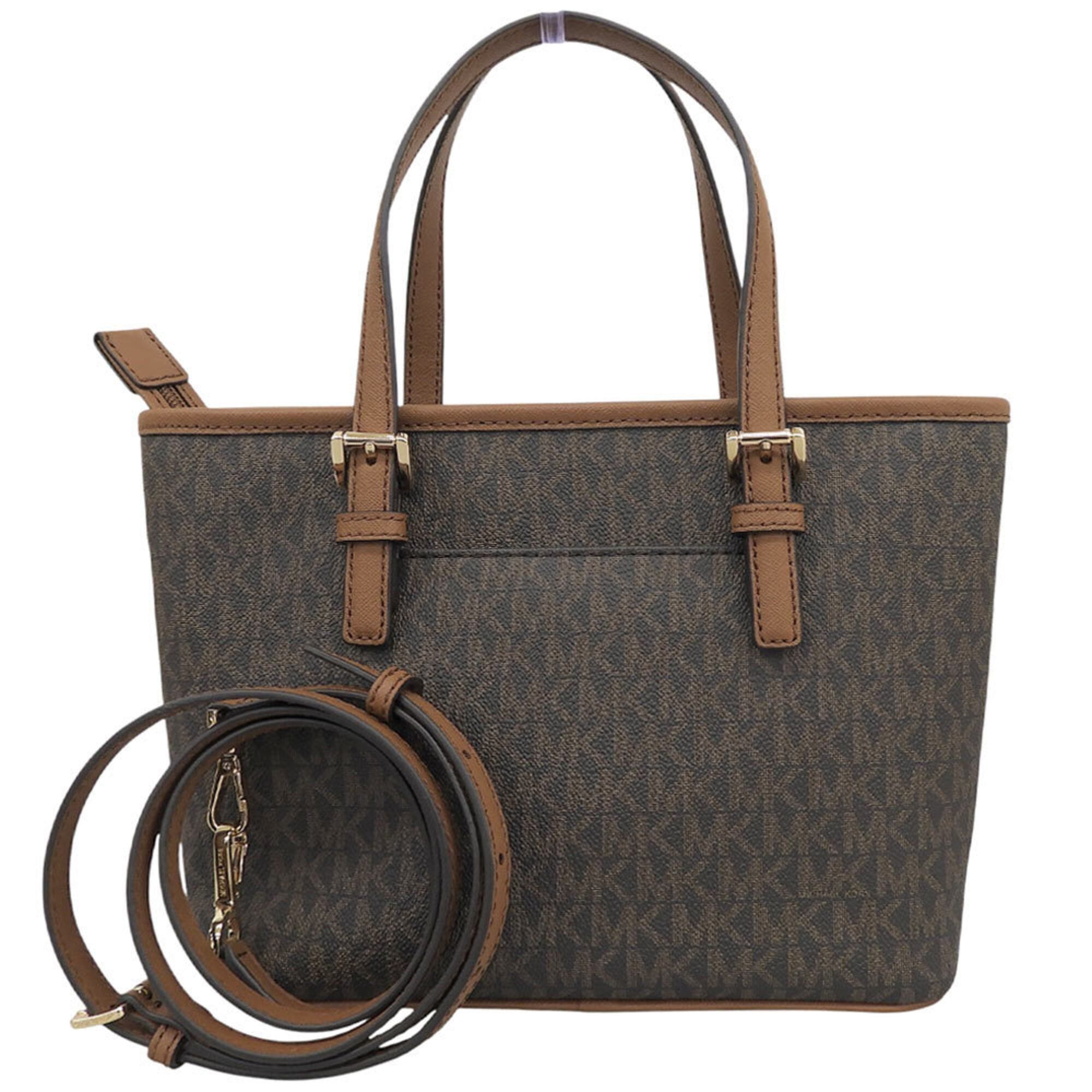 Michael Kors Michael Kors Signature 2-Way Shoulder Bag/Handbag for Women, Brown, 35T9GTVT0B (Handbag, Women's) Size ONE SIZE - 2 Thumbnail