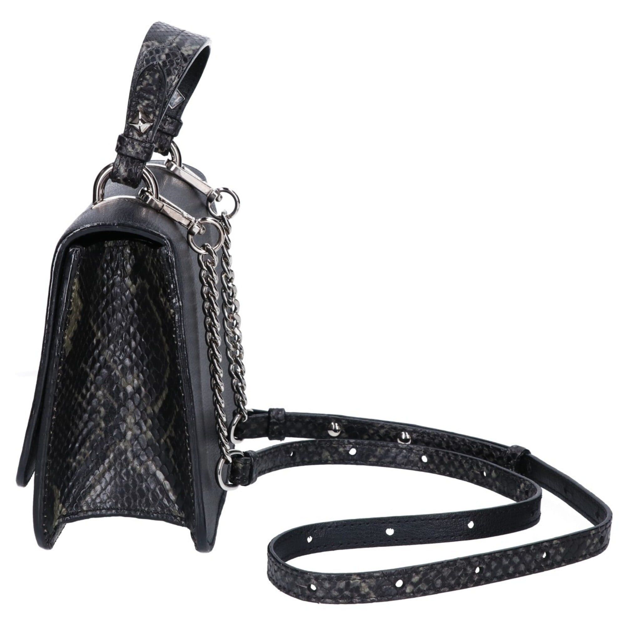 Jimmy Choo JIMMY CHOO JC Top Handle S 2-Way Handbag, Black, Women's Size ONE SIZE - 2 Thumbnail
