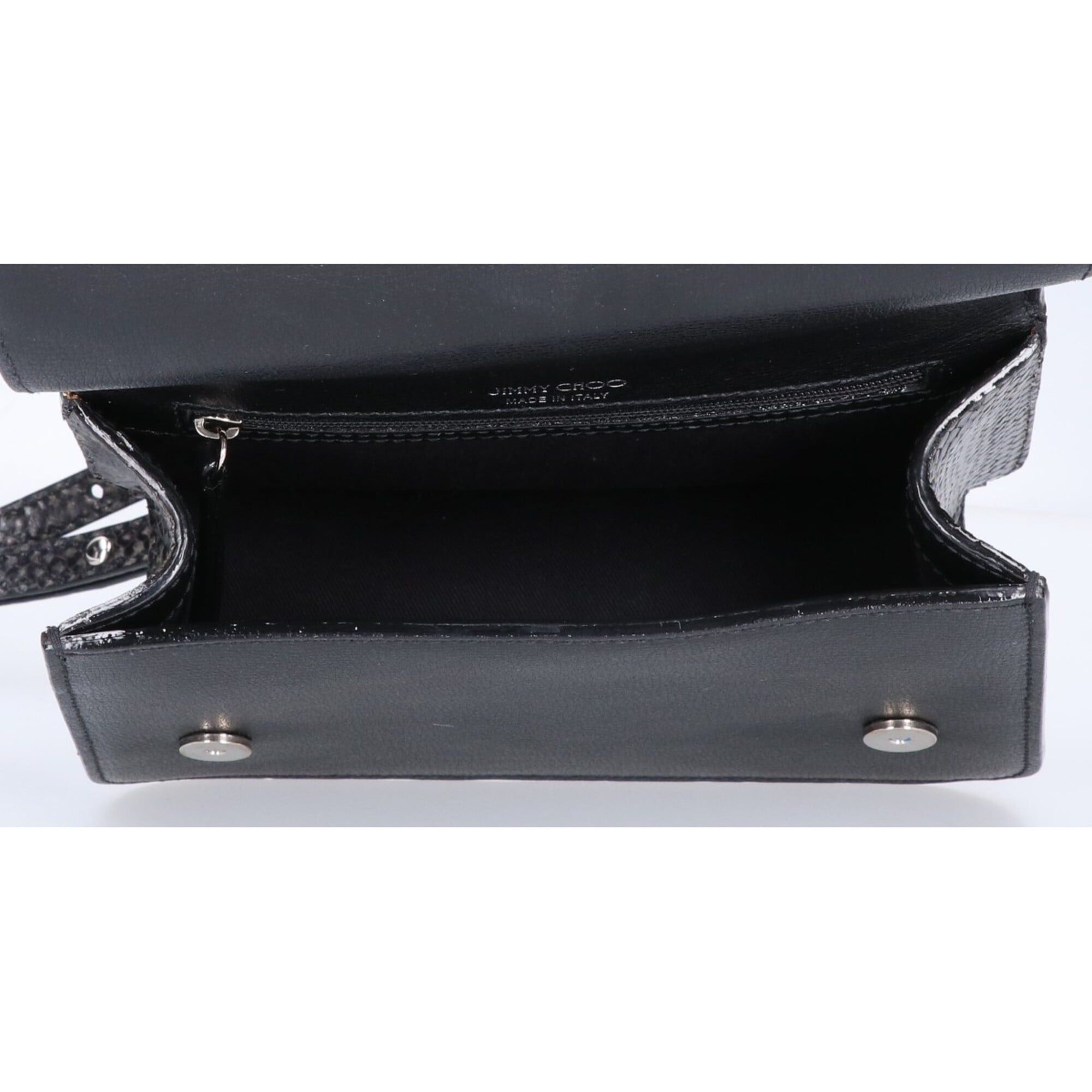 Jimmy Choo JIMMY CHOO JC Top Handle S 2-Way Handbag, Black, Women's Size ONE SIZE - 7 Thumbnail