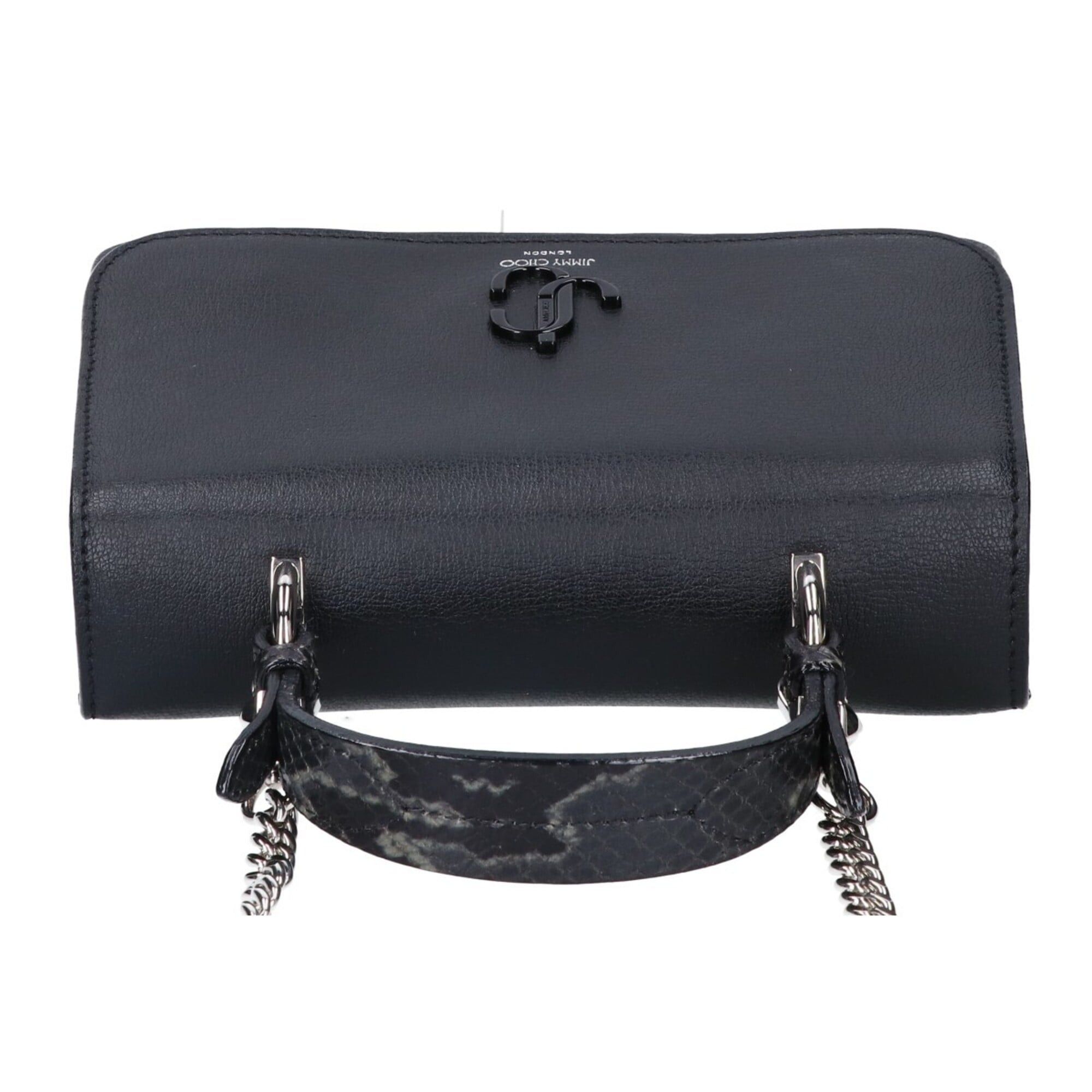 Jimmy Choo JIMMY CHOO JC Top Handle S 2-Way Handbag, Black, Women's Size ONE SIZE - 5 Thumbnail