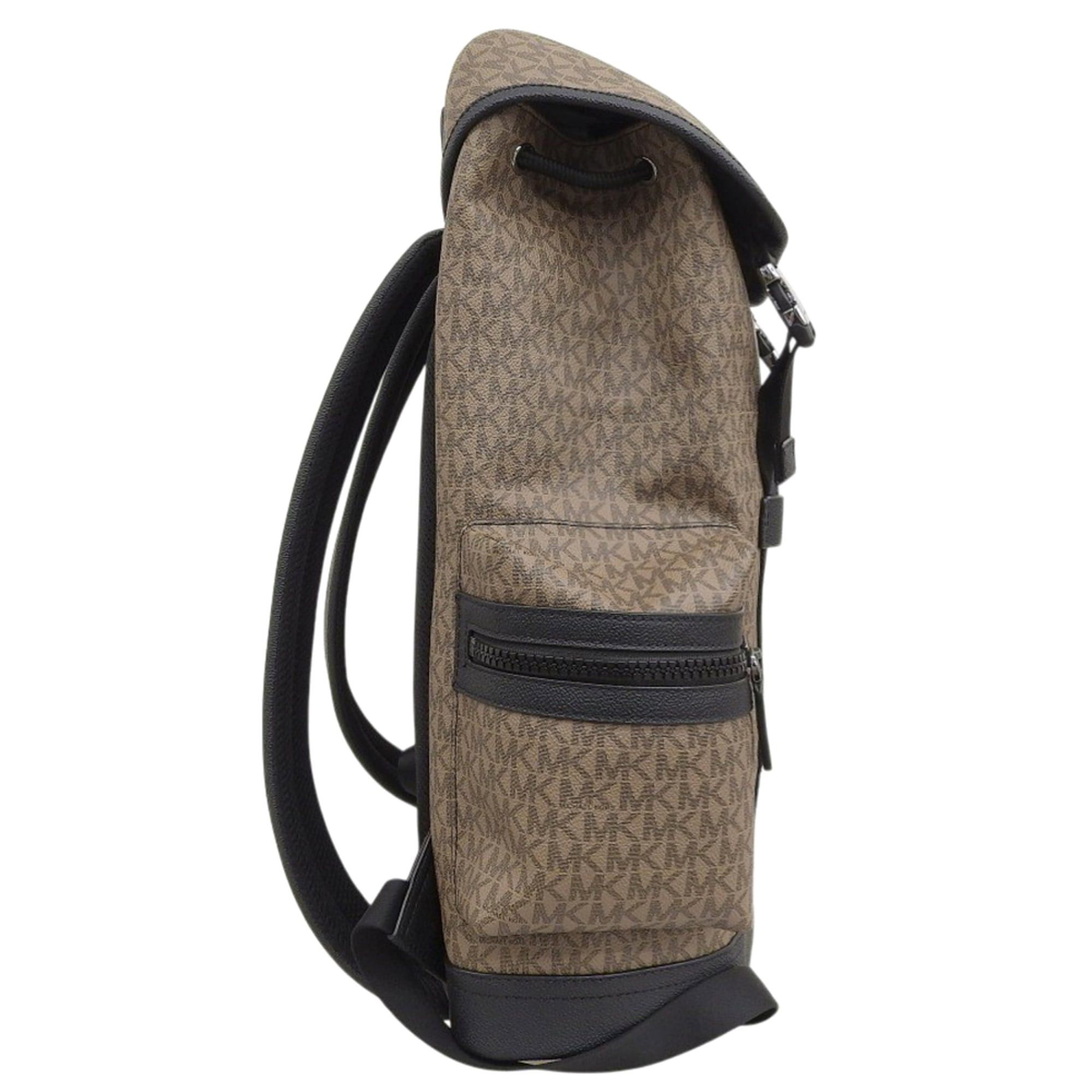 Michael Kors Michael Kors Monogram Hudson Front Buckle City Backpack Rucksack Daypack Brown 37U0MCOB6B Women's Size ONE SIZE - 3 Thumbnail
