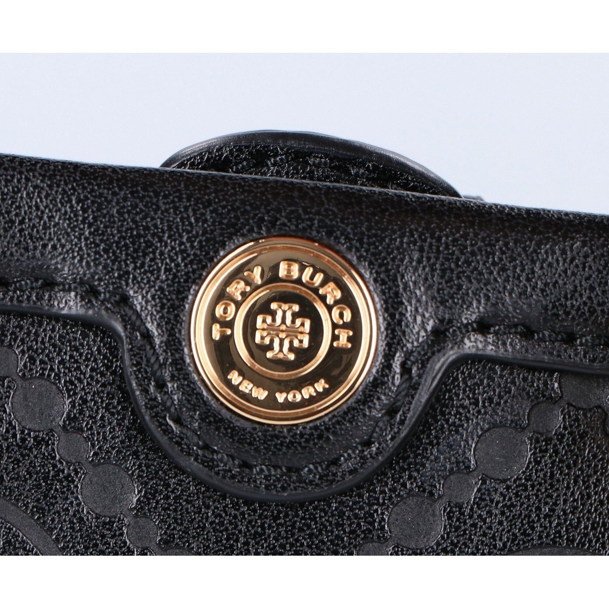 Tory Burch Tory Burch Raffia x Leather Chain Shoulder Handbag, Black, Women's Size ONE SIZE - 4 Thumbnail