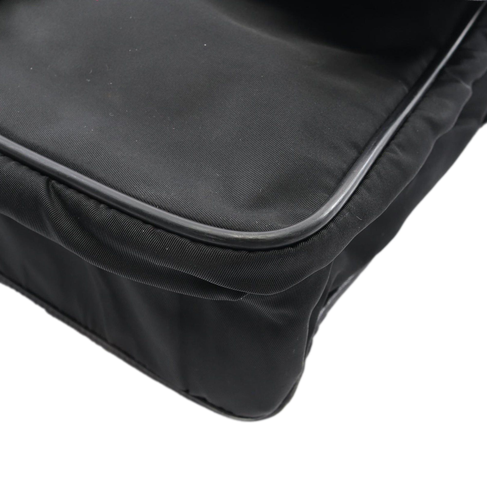 Prada Saffiano Trimmed Tessuto Buckle Messenger Bag Size ONE SIZE - 10 Thumbnail