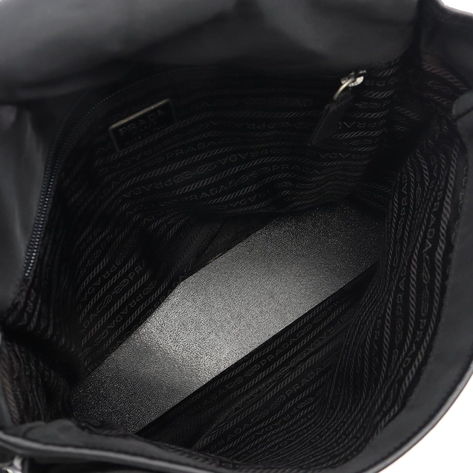 Prada Saffiano Trimmed Tessuto Buckle Messenger Bag Size ONE SIZE - 3 Thumbnail