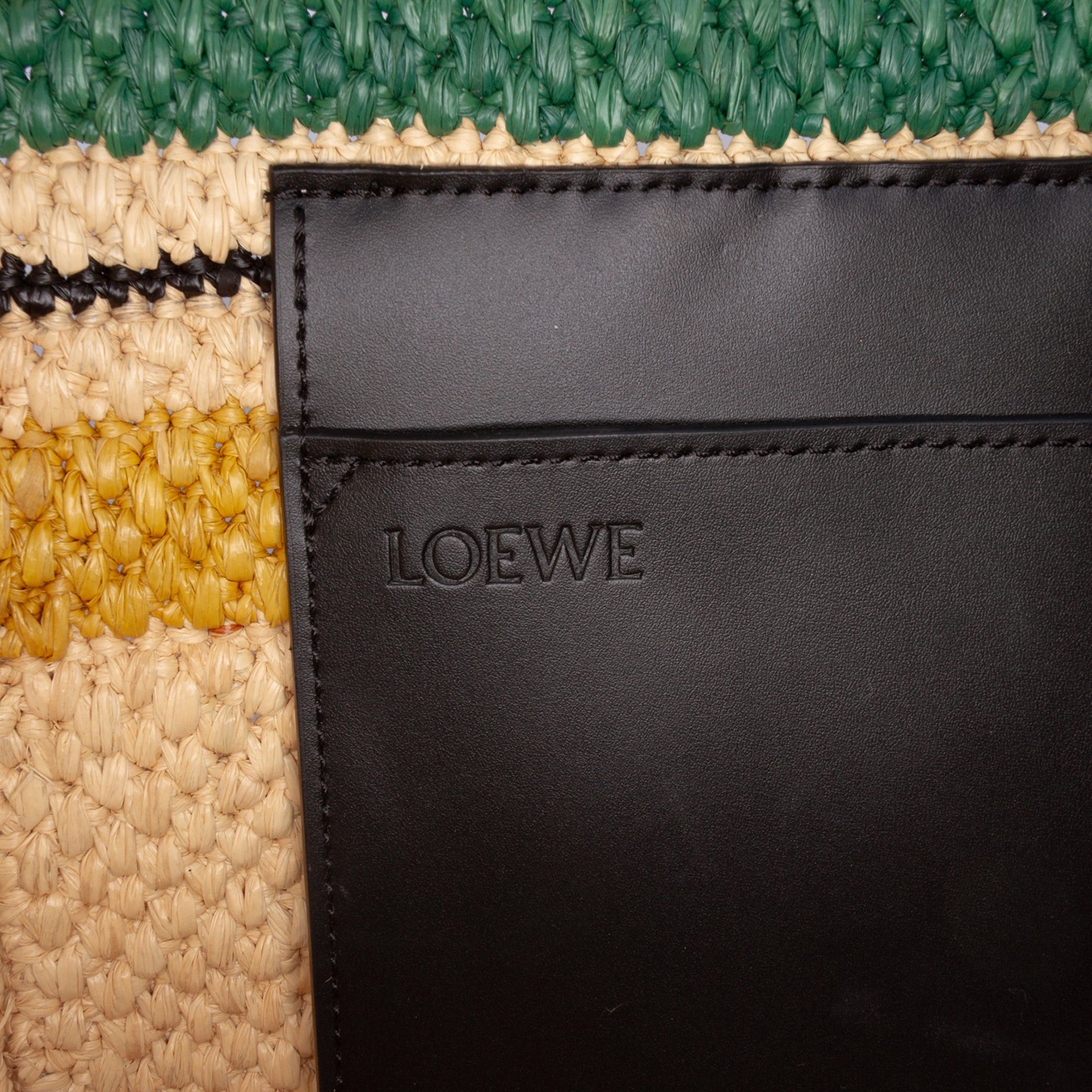 Loewe Paulas Ibiza Medium Raffia Striped Font Tote Size ONE SIZE - 5 Thumbnail