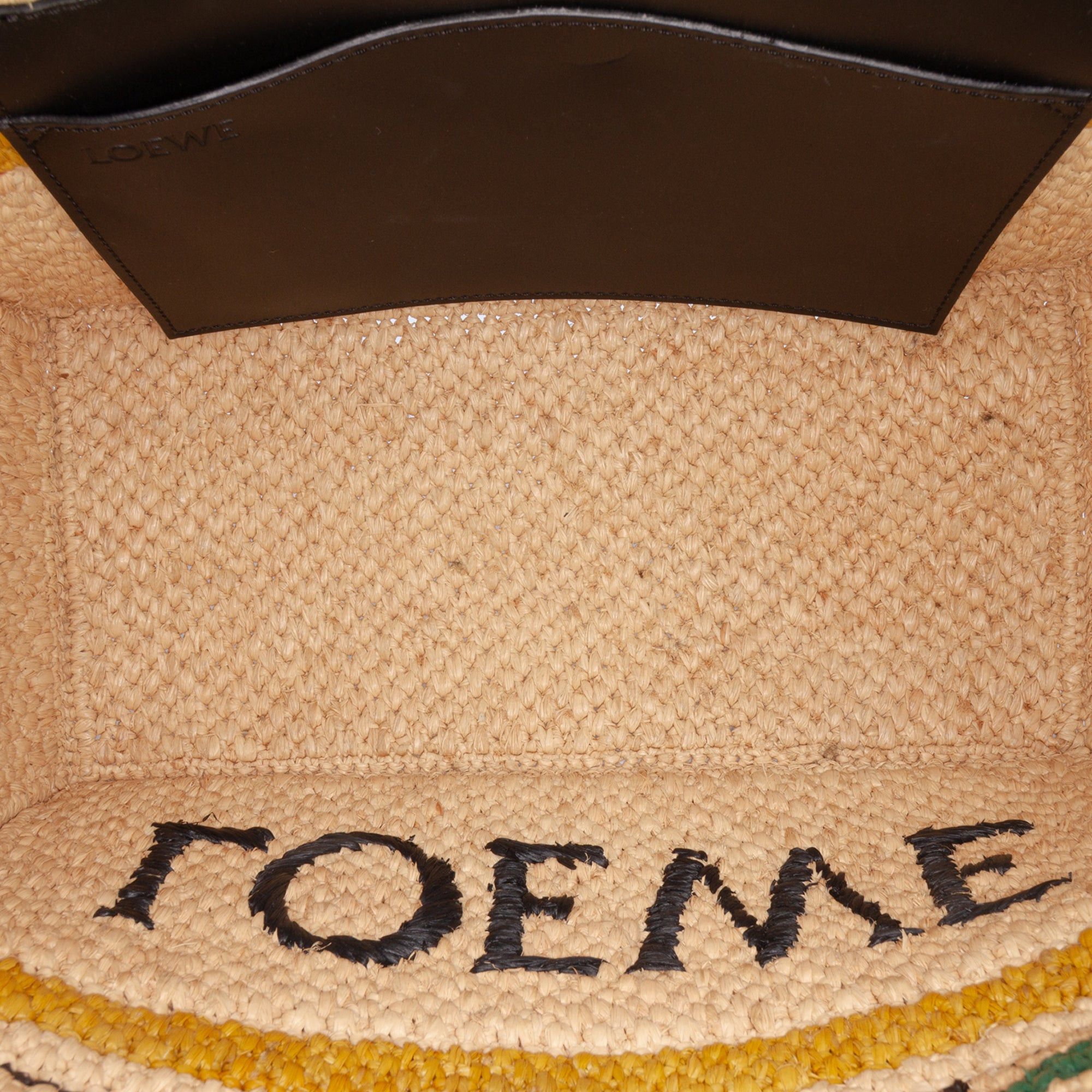Loewe Paulas Ibiza Medium Raffia Striped Font Tote Size ONE SIZE - 4 Thumbnail