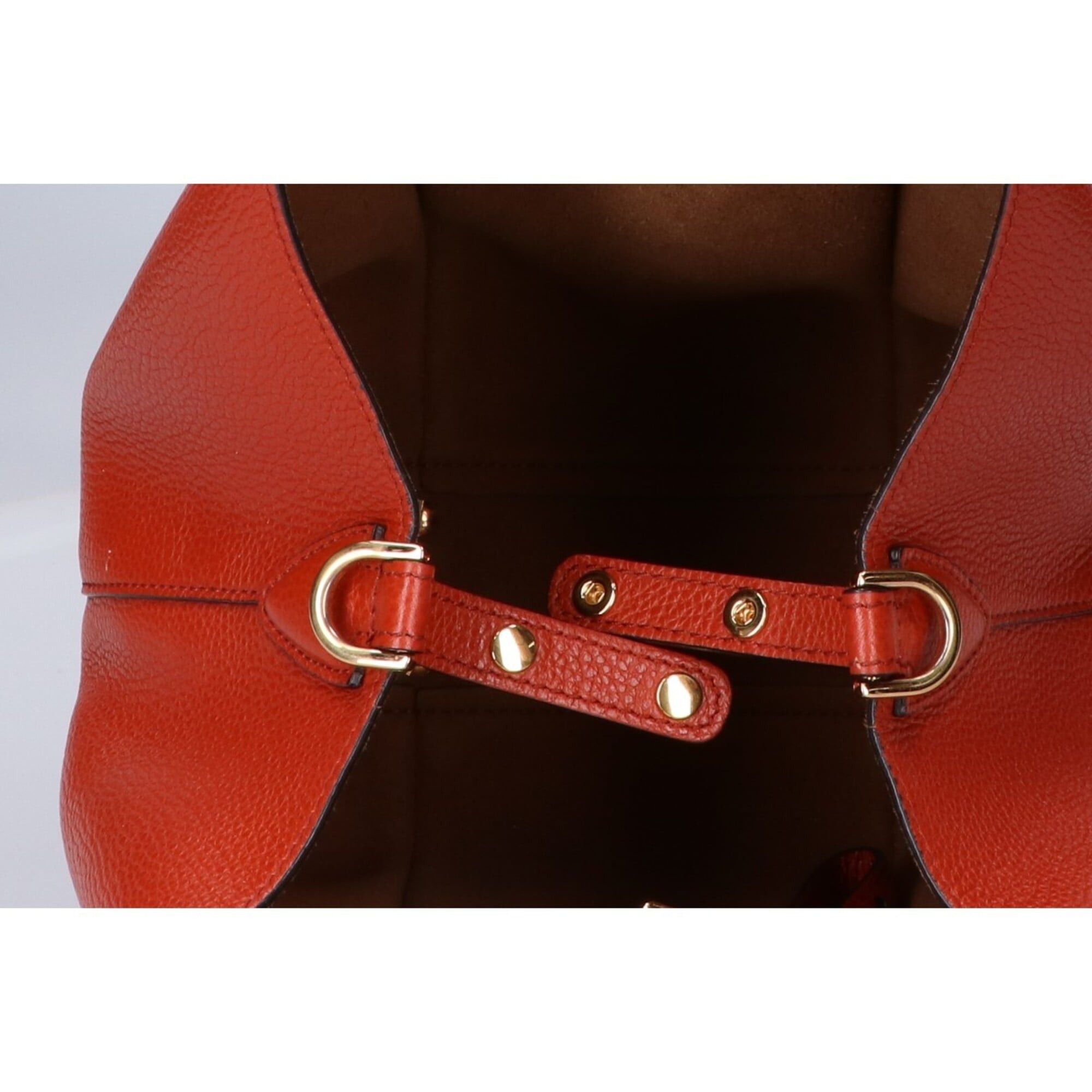 Tod's TOD'S T Timeless Leather Shopping Bag Mini Handbag Orange Women's Size ONE SIZE - 6 Thumbnail