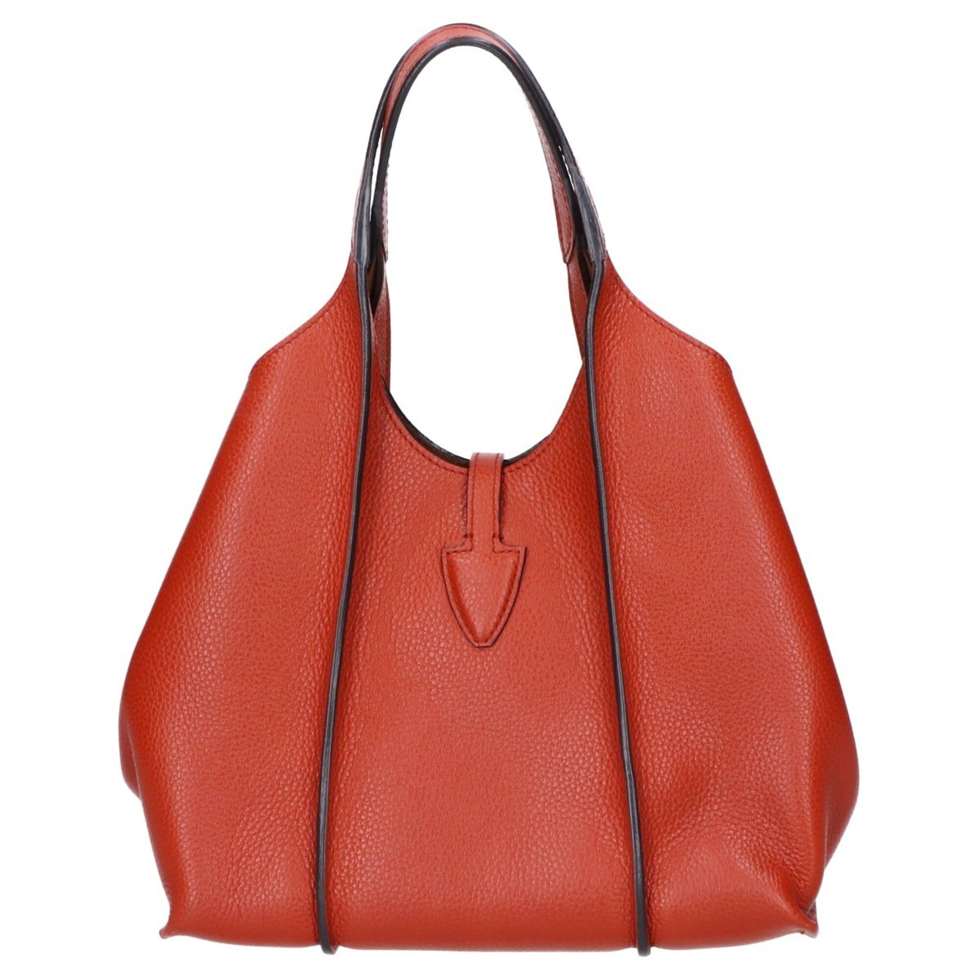 Tod's TOD'S T Timeless Leather Shopping Bag Mini Handbag Orange Women's Size ONE SIZE - 3 Thumbnail
