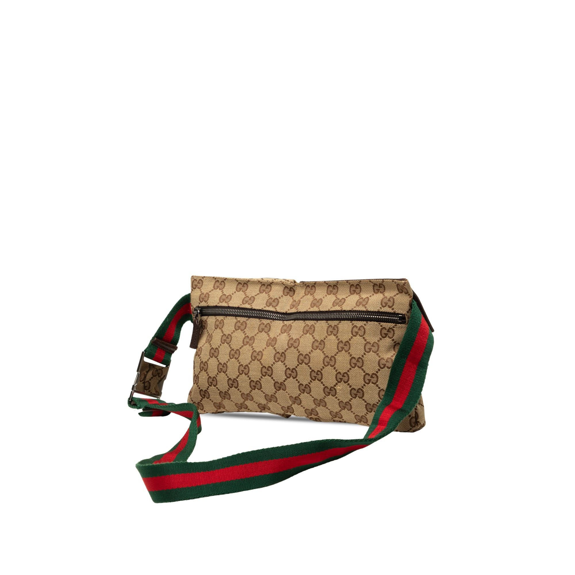 Gucci GG Canvas Web Double Pocket Belt Bag Size ONE SIZE - 2 Thumbnail