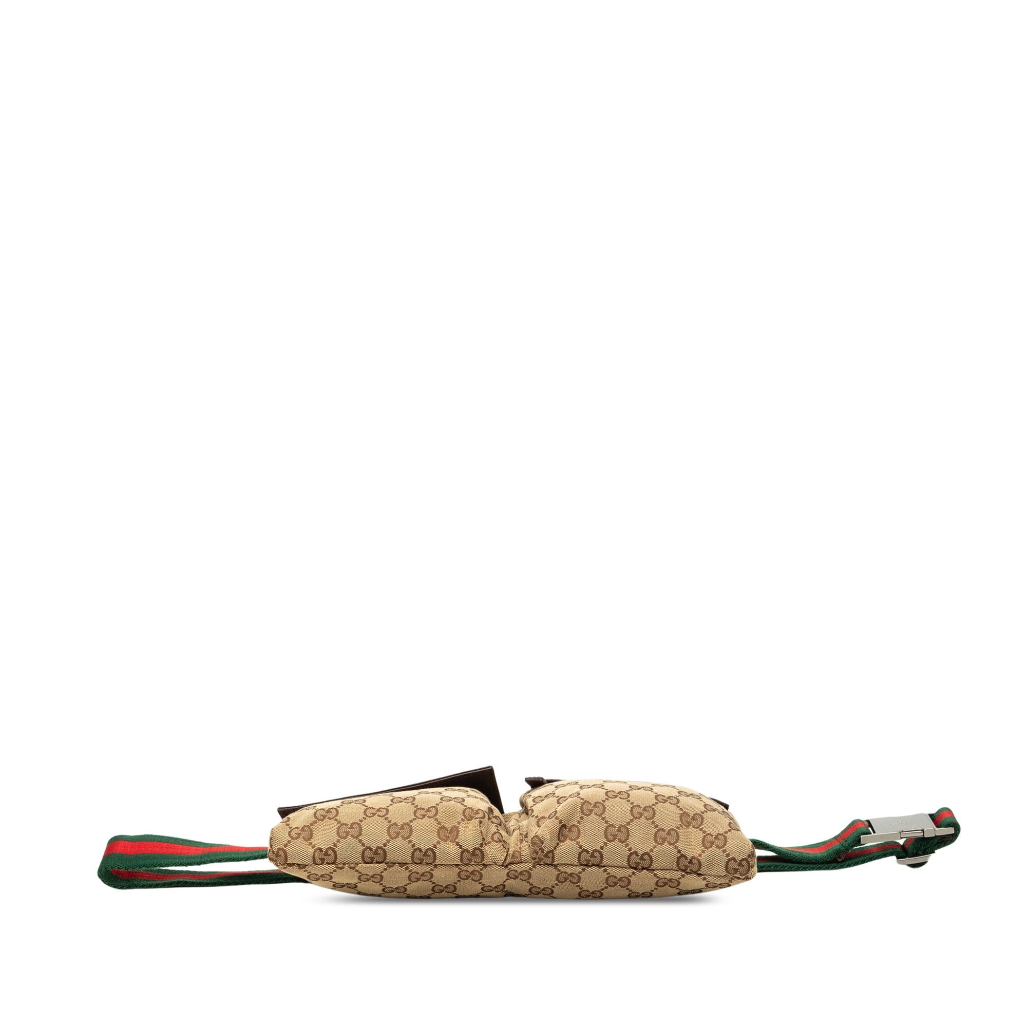 Gucci GG Canvas Web Double Pocket Belt Bag Size ONE SIZE - 3 Thumbnail