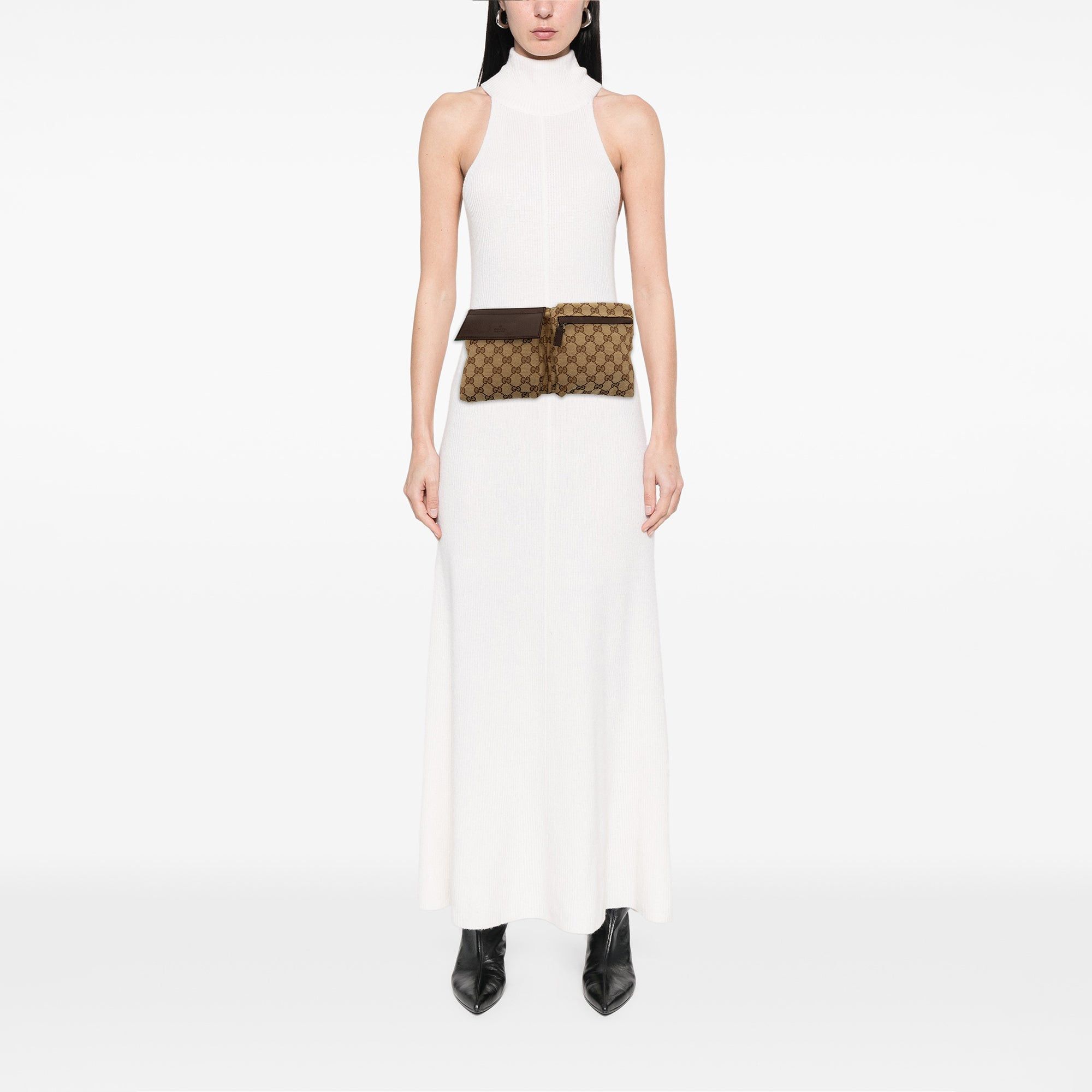Gucci GG Canvas Web Double Pocket Belt Bag Size ONE SIZE - 6 Thumbnail