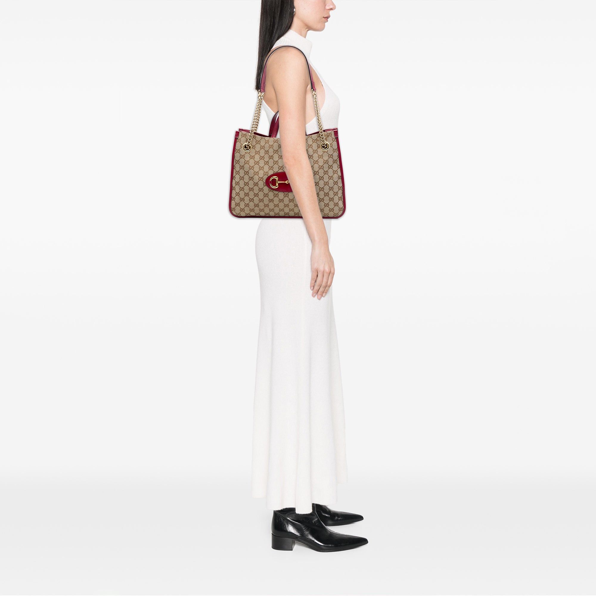Gucci GG Canvas Horsebit 1955 Chain Tote Size ONE SIZE - 6 Thumbnail