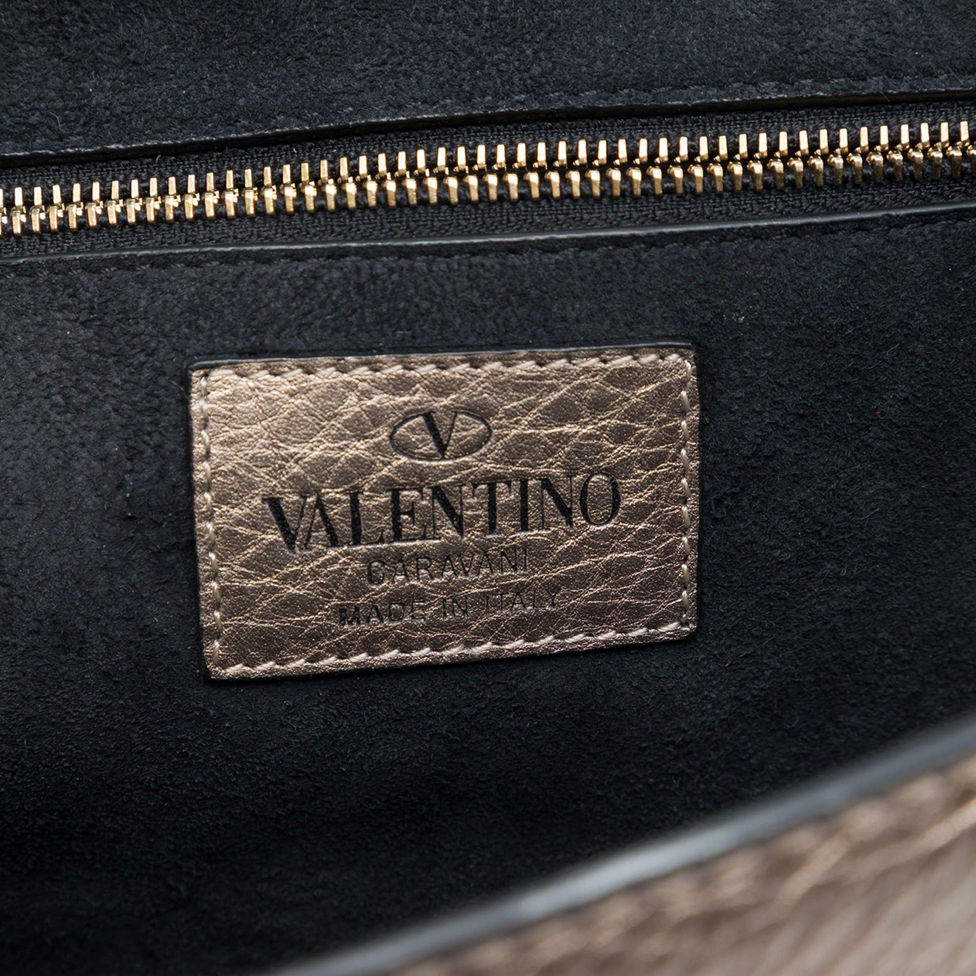 Valentino Metallic Leather Rockstud Glam Lock Crossbody Size ONE SIZE - 5 Thumbnail