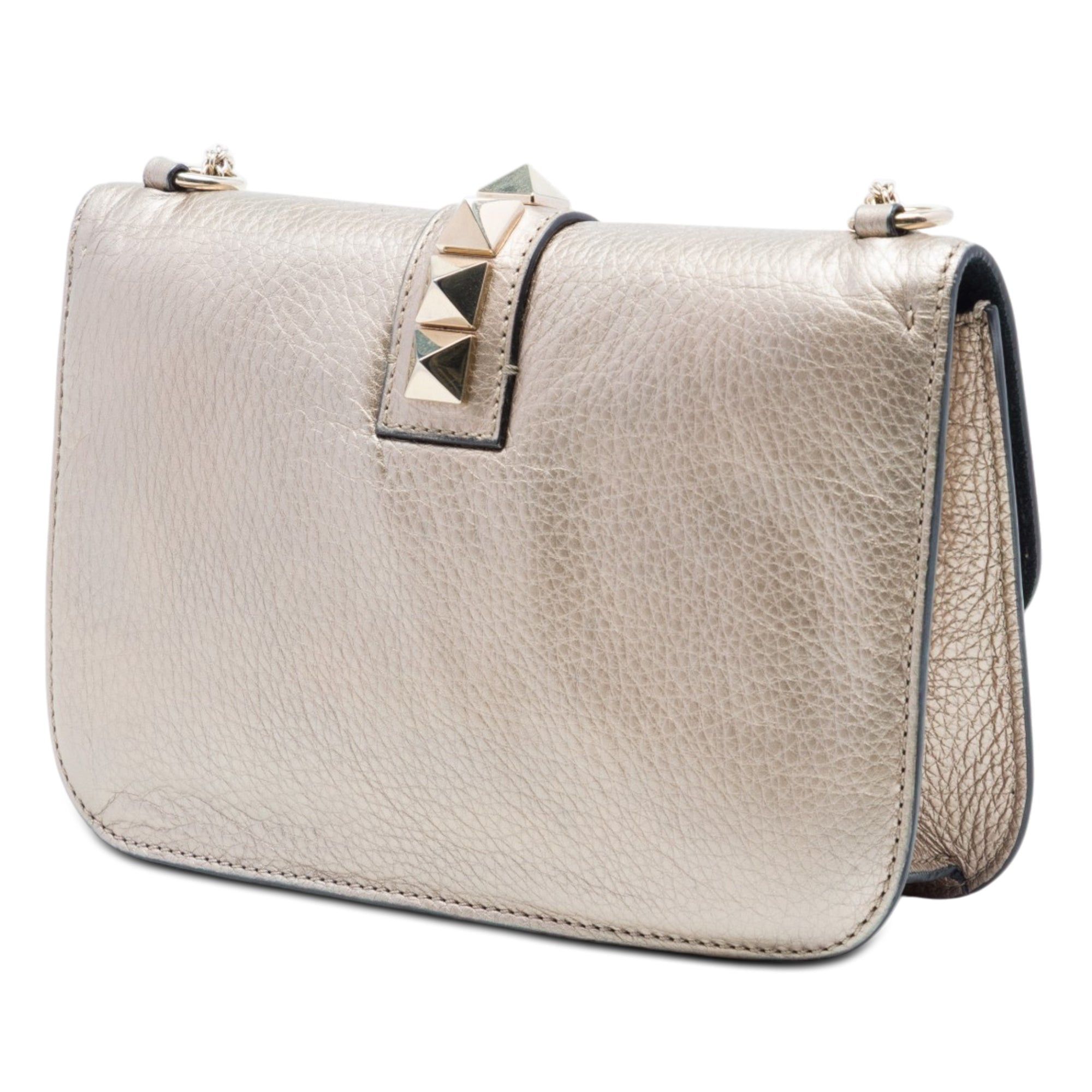 Valentino Metallic Leather Rockstud Glam Lock Crossbody Size ONE SIZE - 2 Thumbnail