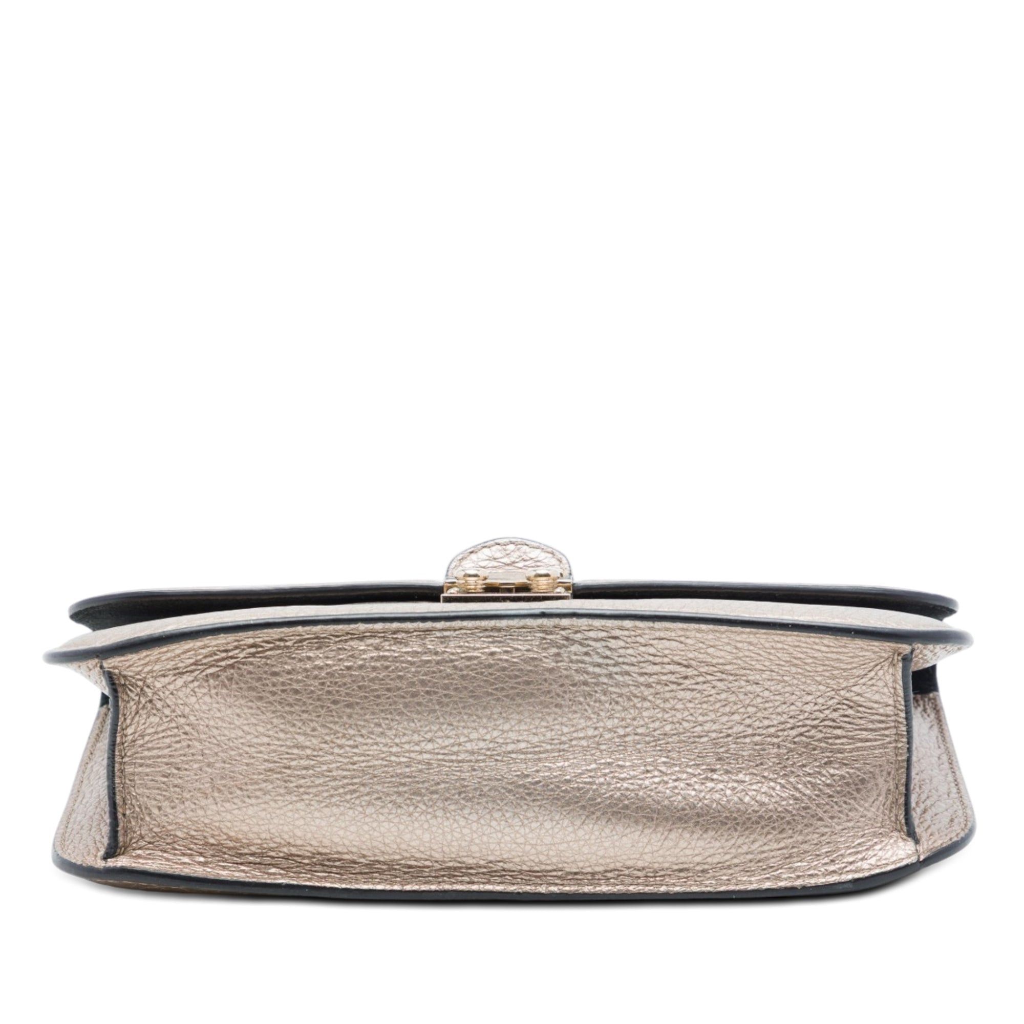 Valentino Metallic Leather Rockstud Glam Lock Crossbody Size ONE SIZE - 3 Thumbnail
