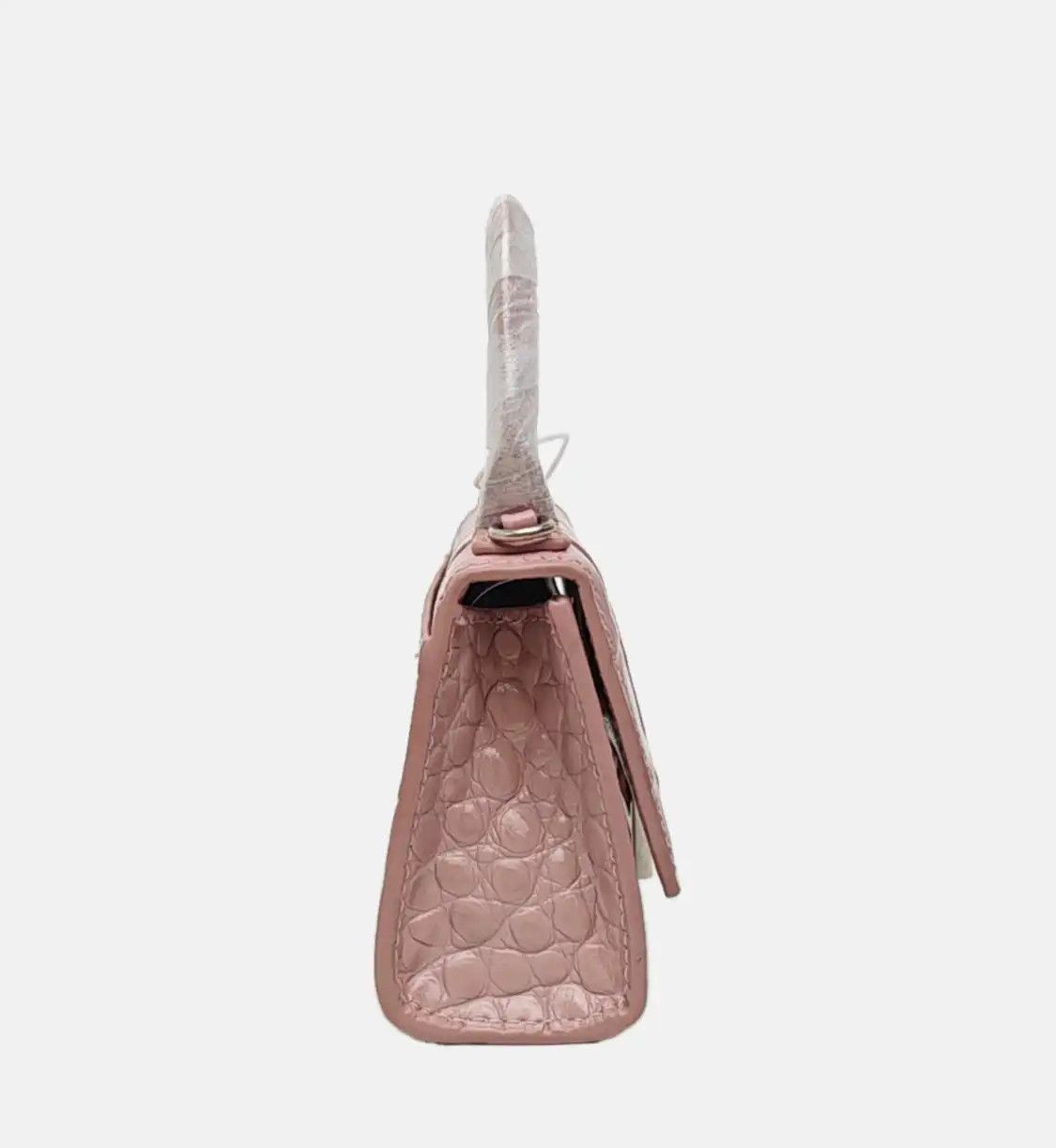 Balenciaga BALENCIAGA Hourglass mini light pinkcowhide leather crocodile shoulder bag handb Size ONE SIZE - 4 Thumbnail