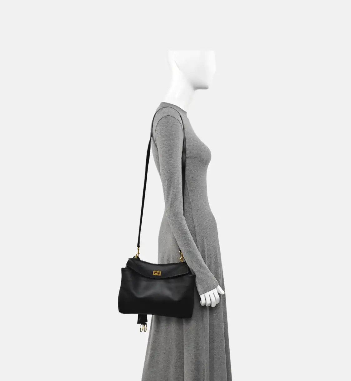 Balenciaga BALENCIAGA Rodeo black cowhide leather shoulder bag crossbody bag handbag distre Size ONE SIZE - 2 Thumbnail