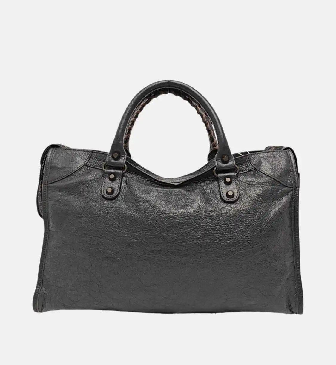 Balenciaga BALENCIAGA Classic City Medium grey sheepskin stud fringe Motorcycle shoulder ba Size ONE SIZE - 5 Thumbnail