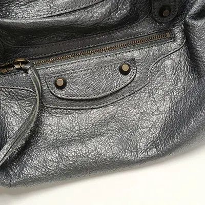 Balenciaga BALENCIAGA Classic City Medium grey sheepskin stud fringe Motorcycle shoulder ba Size ONE SIZE - 9 Thumbnail