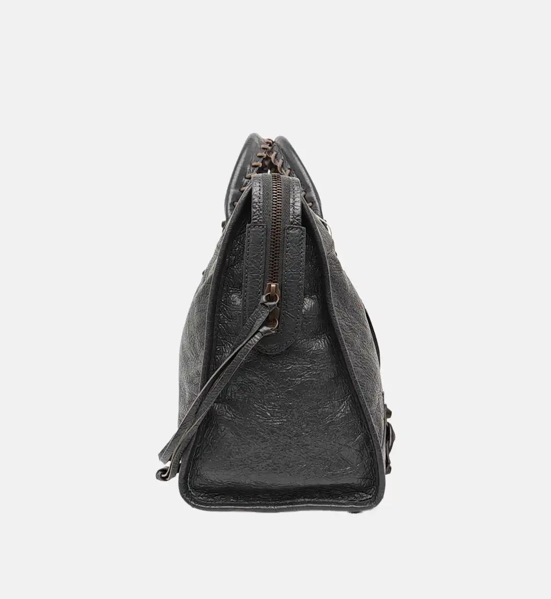 Balenciaga BALENCIAGA Classic City Medium grey sheepskin stud fringe Motorcycle shoulder ba Size ONE SIZE - 4 Thumbnail