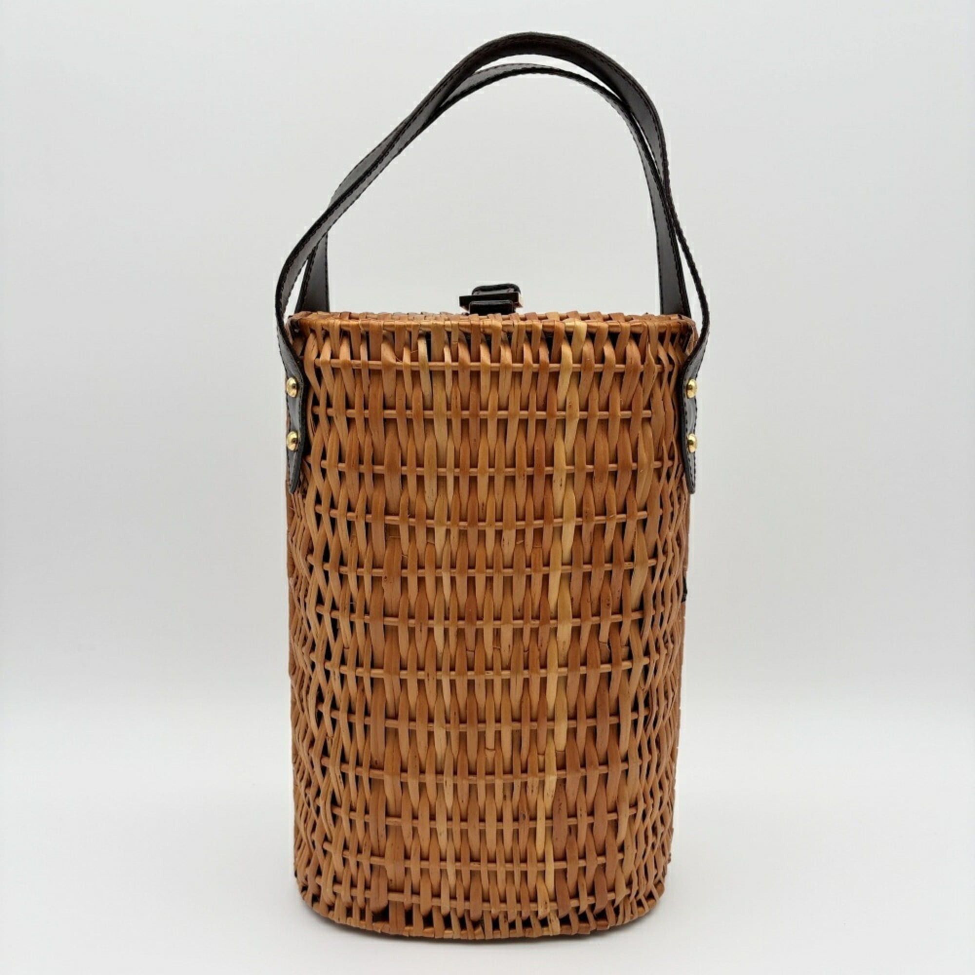 Fendi Fendi Zucca bag, rattan and leather, brown/dark brown, resort style. Size ONE SIZE - 3 Thumbnail