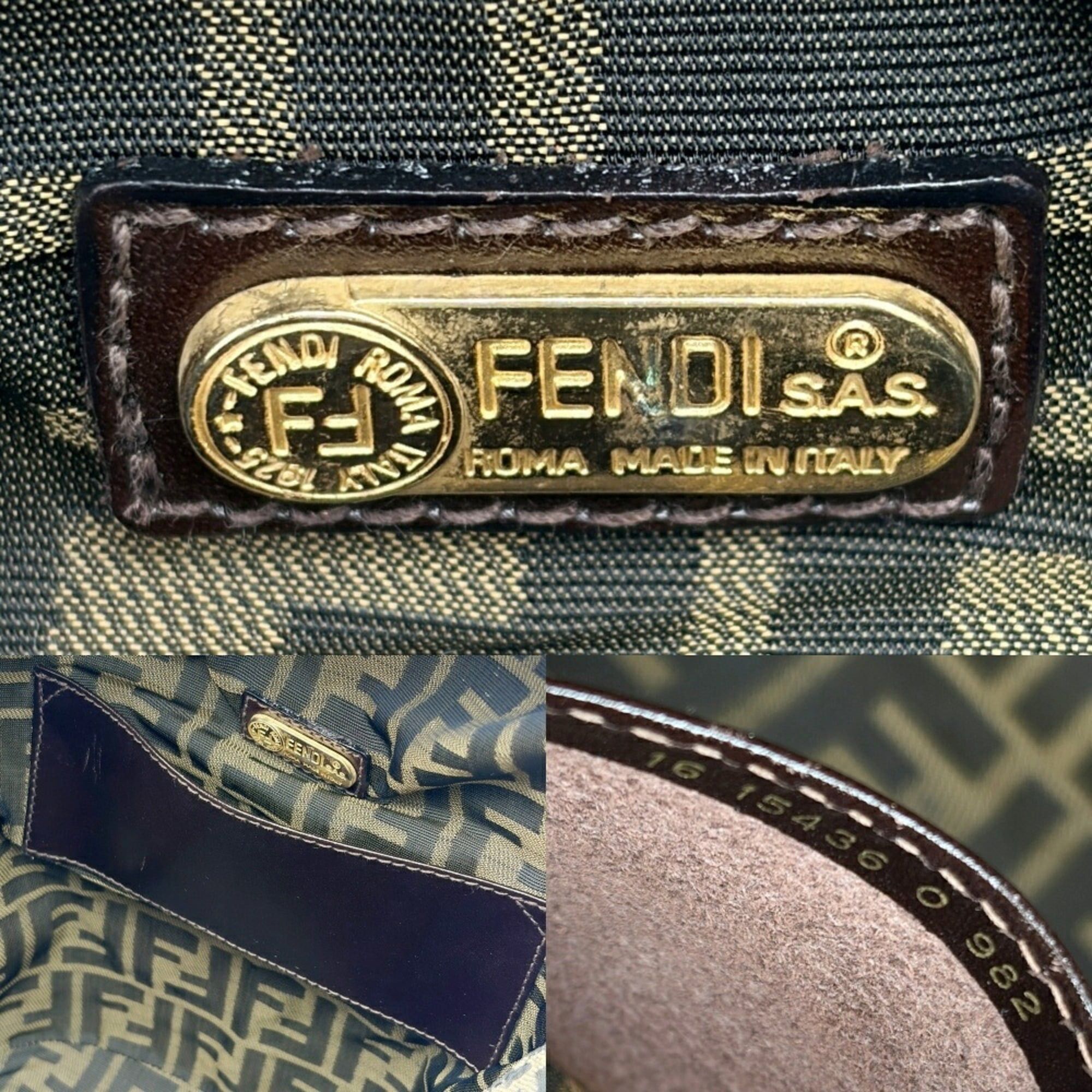 Fendi Fendi Zucca bag, rattan and leather, brown/dark brown, resort style. Size ONE SIZE - 21 Thumbnail