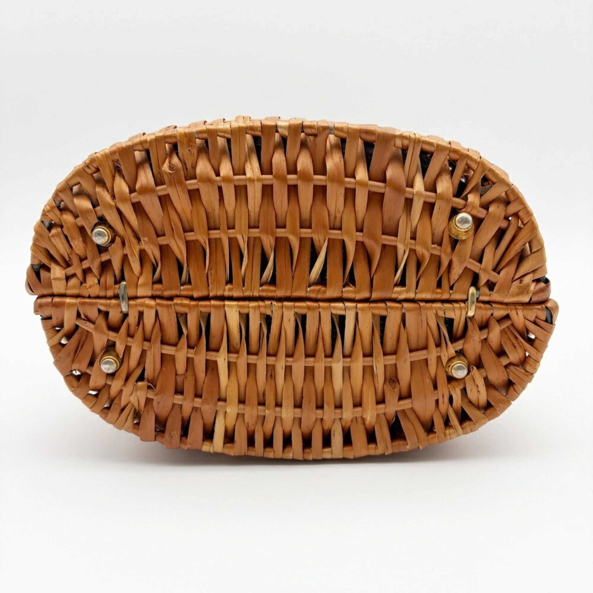 Fendi Fendi Zucca bag, rattan and leather, brown/dark brown, resort style. Size ONE SIZE - 7 Thumbnail