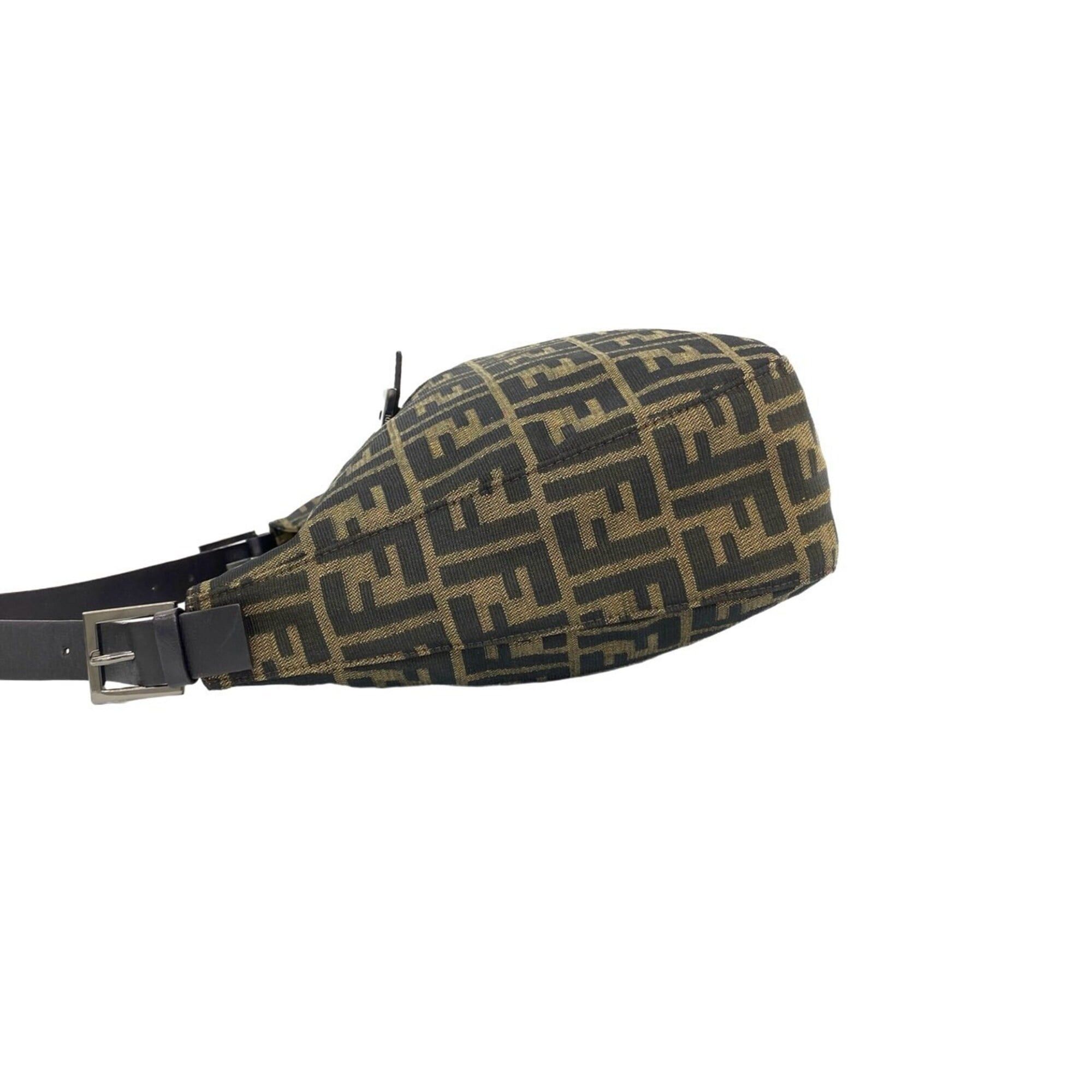Fendi FENDI Vintage Mamma Bucket Zucca FF Pattern Canvas Leather Semi One Shoulder Bag Brown 02211 Size ONE SIZE - 5 Thumbnail