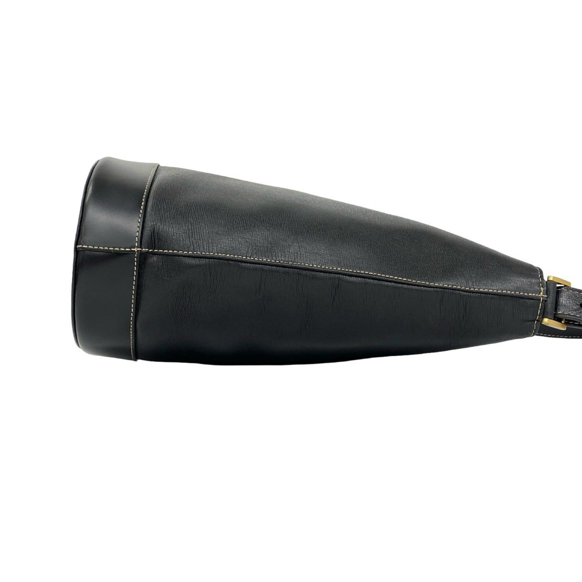 Burberry Burberrys Vintage Logo Hardware Nova Check Shadow Horse Leather Shoulder Bag Black b25-5 Size ONE SIZE - 6 Thumbnail