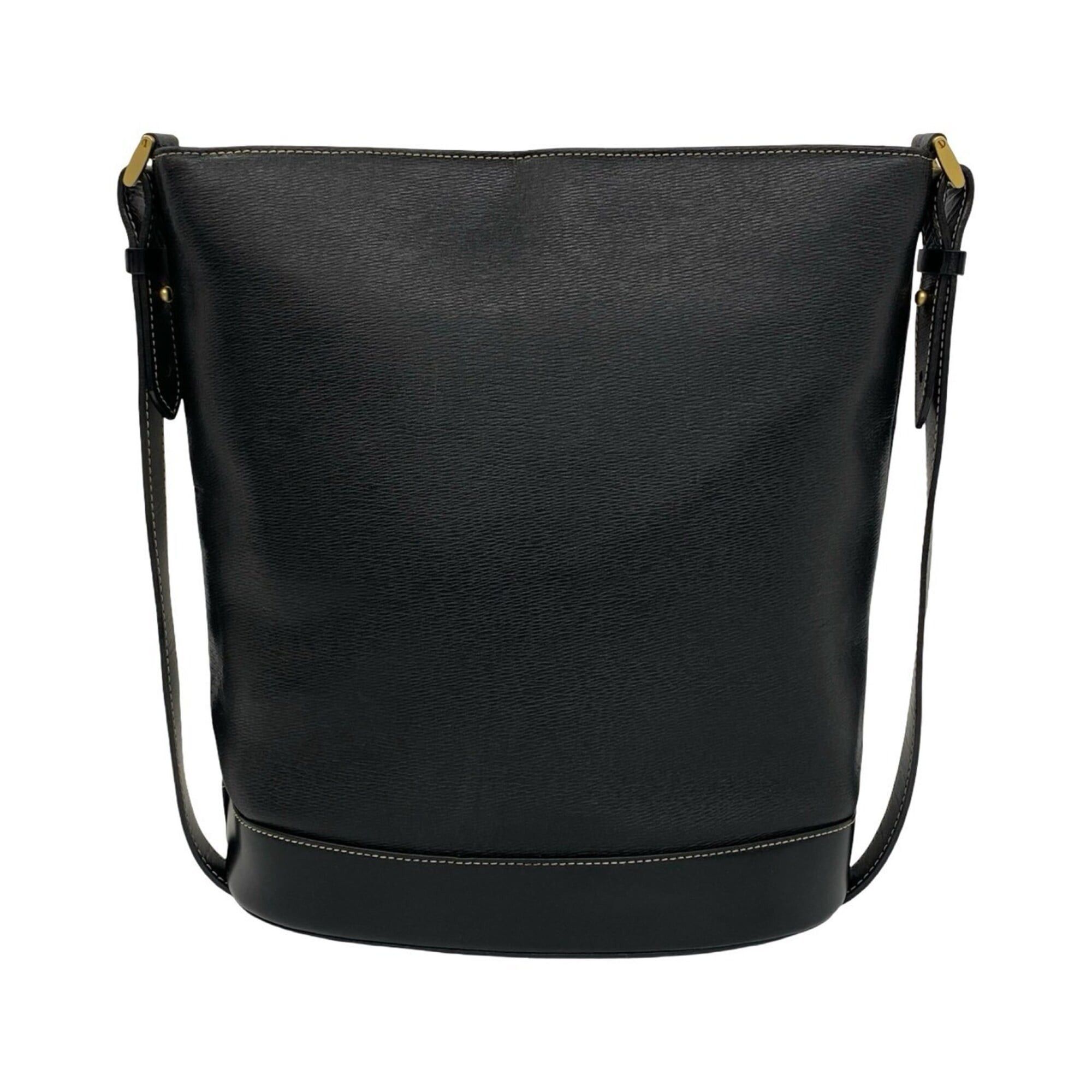 Burberry Burberrys Vintage Logo Hardware Nova Check Shadow Horse Leather Shoulder Bag Black b25-5 Size ONE SIZE - 3 Thumbnail